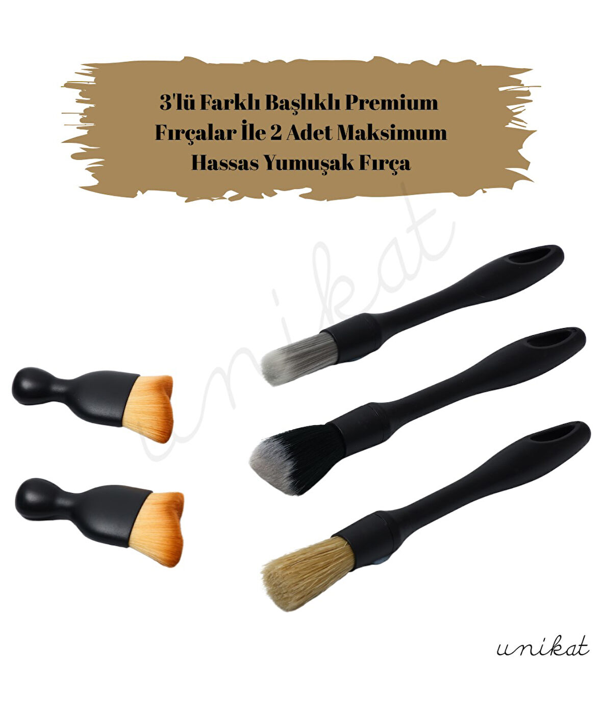5'li Hassas Araç İç ve Dış Fırçaları Set – Premium 