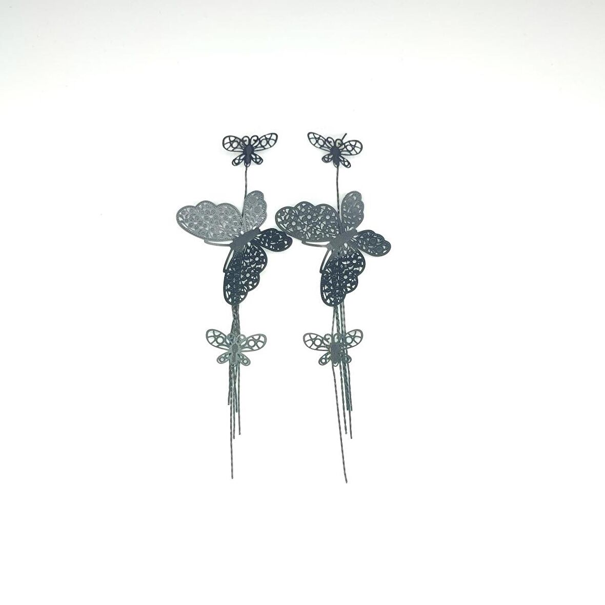 TEDZ COLLECTİON Sallantılı Üç Kelebek Küpe