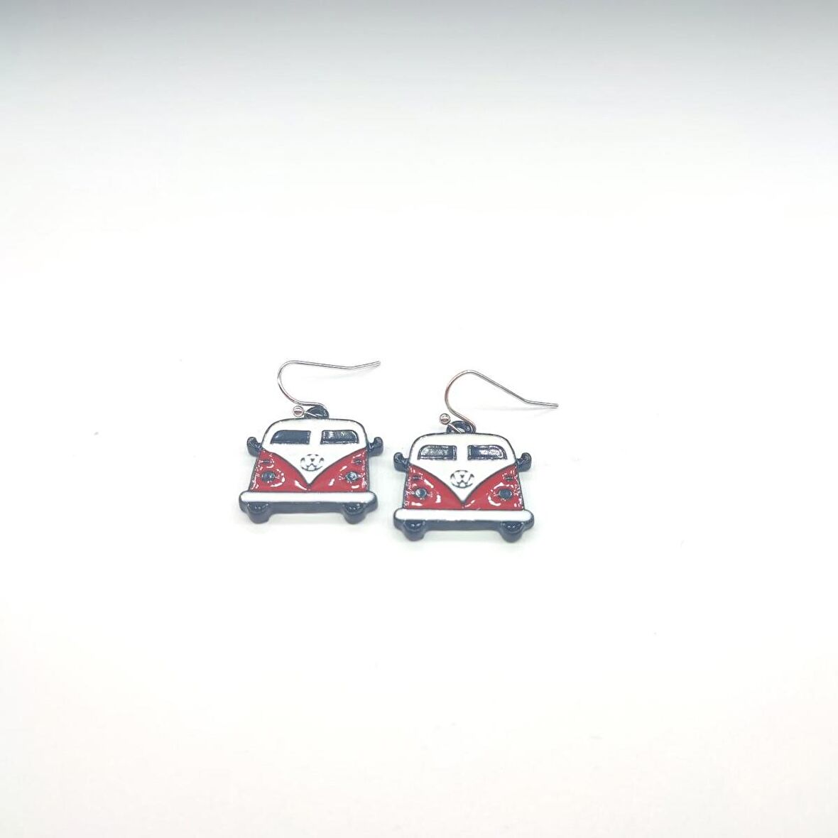 TEDZ COLLECTİON Kırmızı Vosvos T1 Pin Küpe