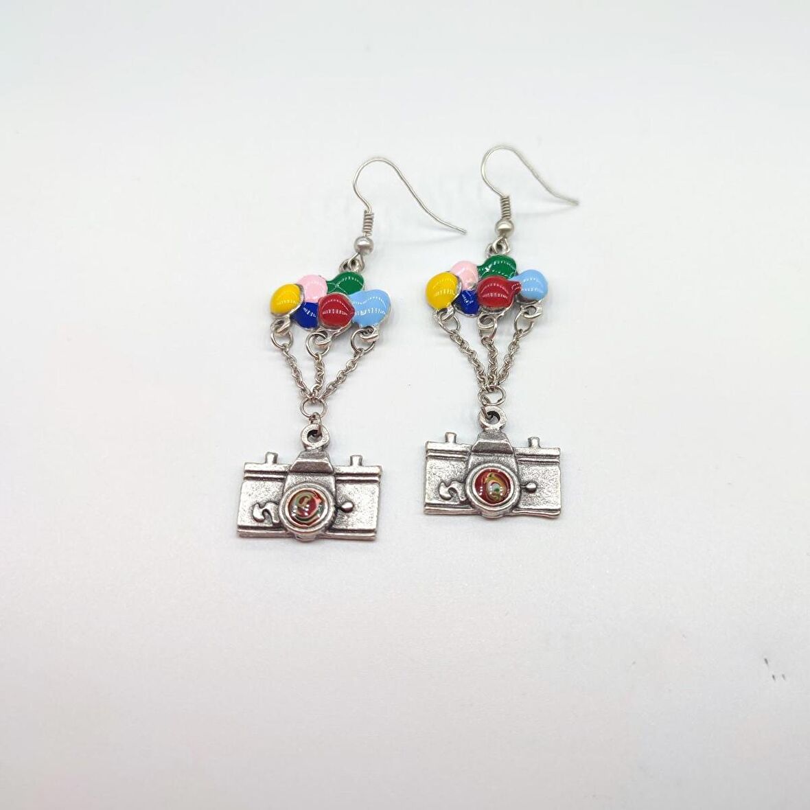 TEDZ COLLECTİON Balonlu Kamera Pin Küpe