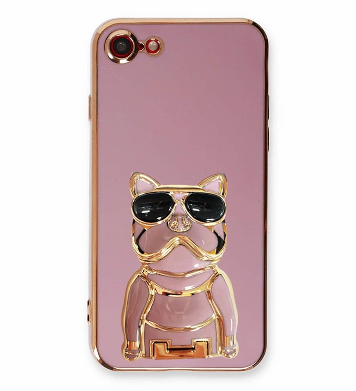 Smcase Apple iphone 8 Kılıf Standlı Kamera Korumalı Bulldog Silikon