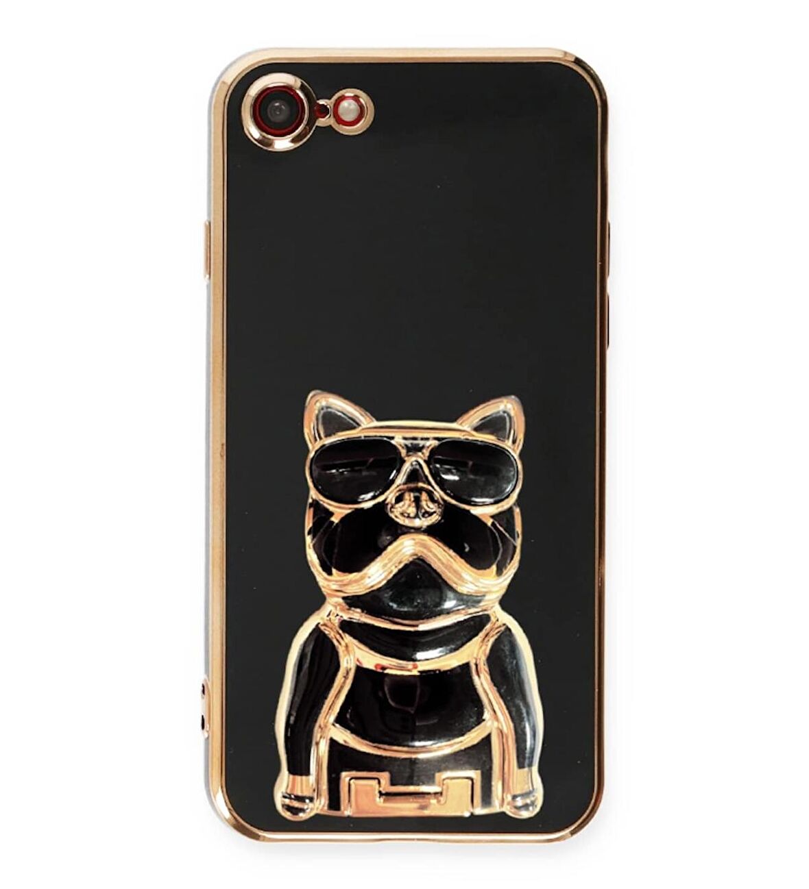 Smcase Apple iPhone SE 2022 Kılıf Standlı Kamera Korumalı Bulldog Silikon