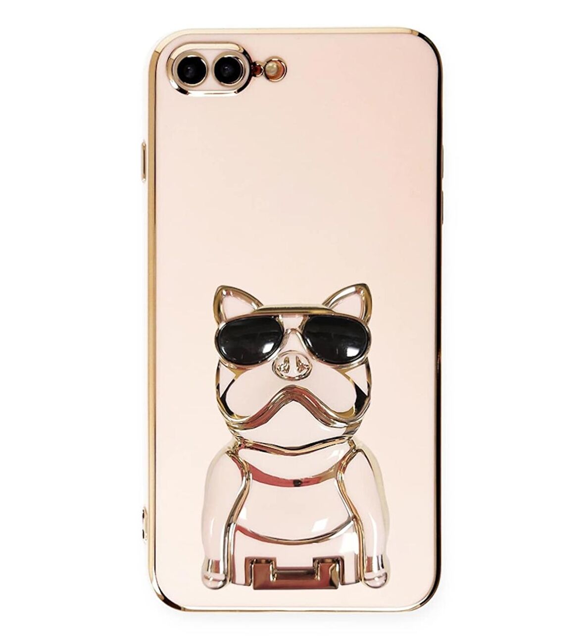 Smcase Apple iphone 7 Plus Kılıf Standlı Kamera Korumalı Bulldog Silikon