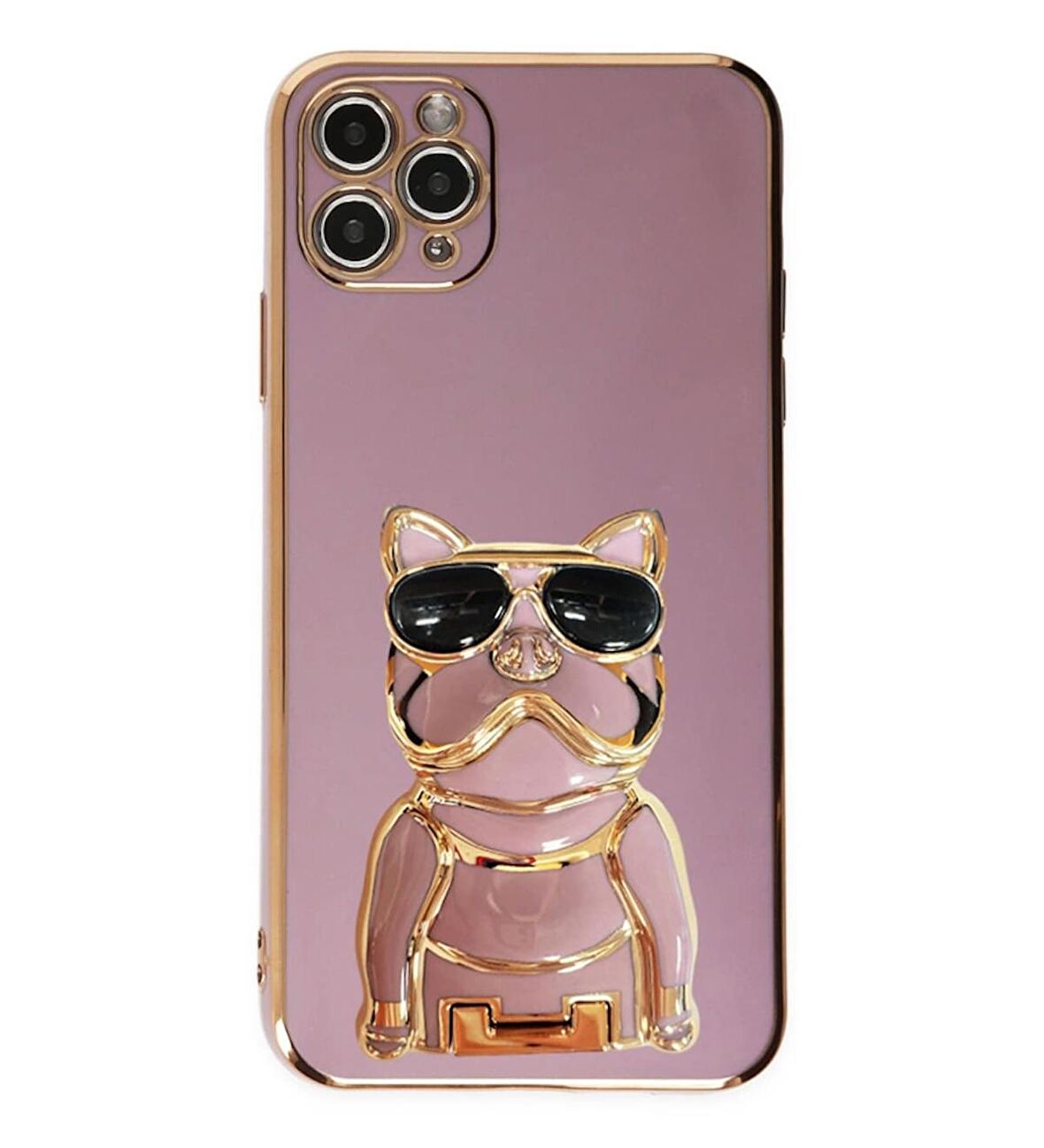 Smcase Apple iPhone 12 Pro Kılıf Standlı Kamera Korumalı Bulldog Silikon