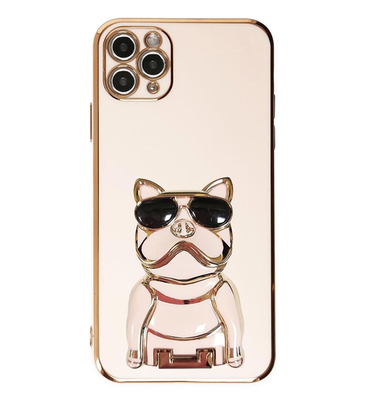 Smcase Apple iPhone 14 Pro Max Kılıf Standlı Kamera Korumalı Bulldog Silikon