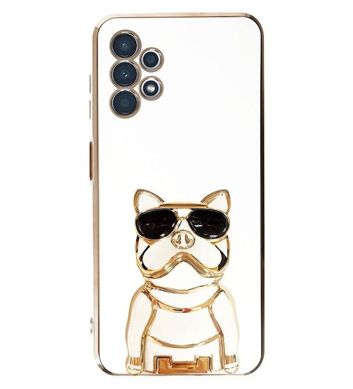 Smcase Samsung Galaxy A32 4G Kılıf Standlı Kamera Korumalı Bulldog Silikon