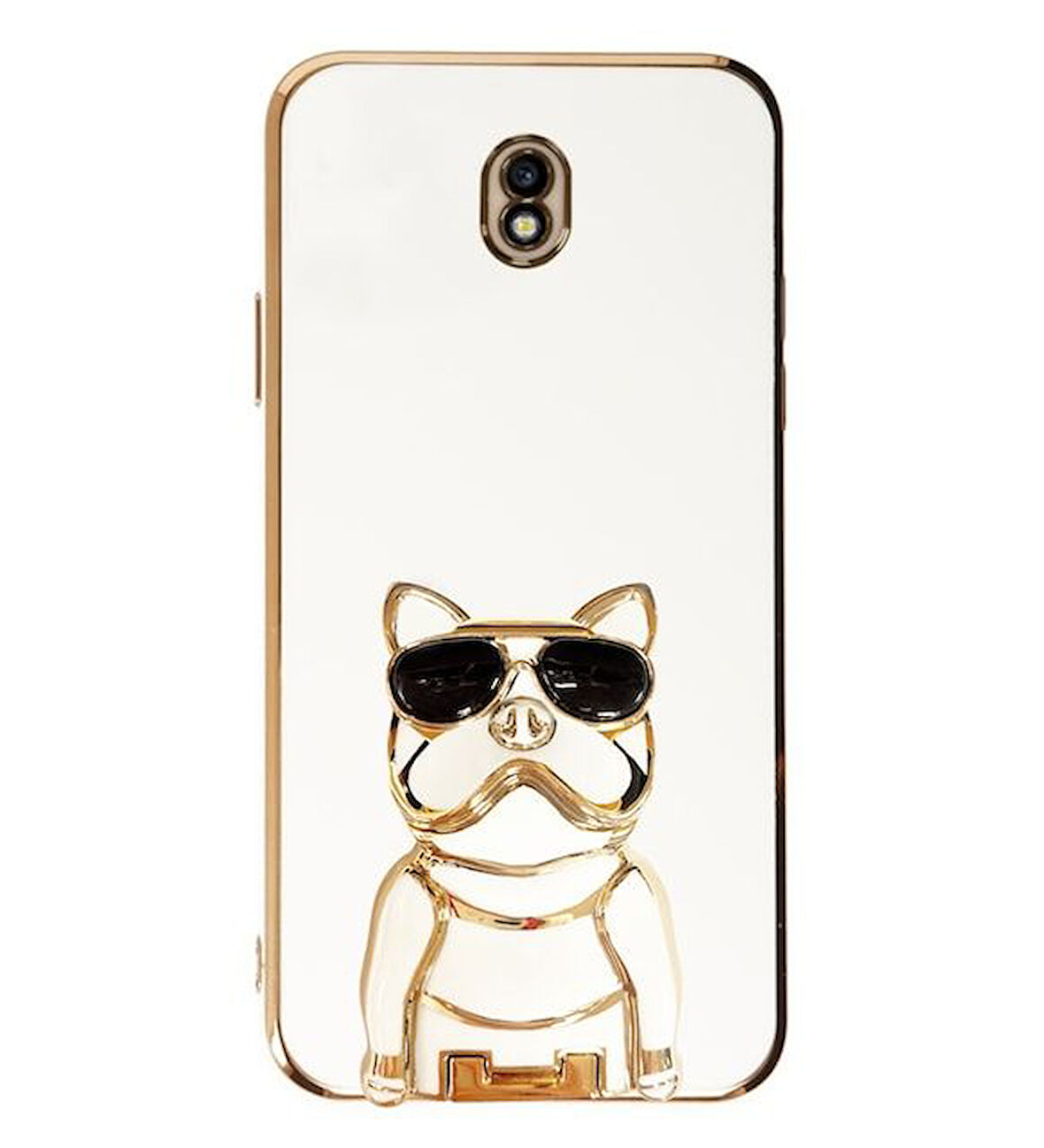 Smcase Samsung Galaxy J7 Pro J730F Kılıf Standlı Kamera Korumalı Bulldog Silikon