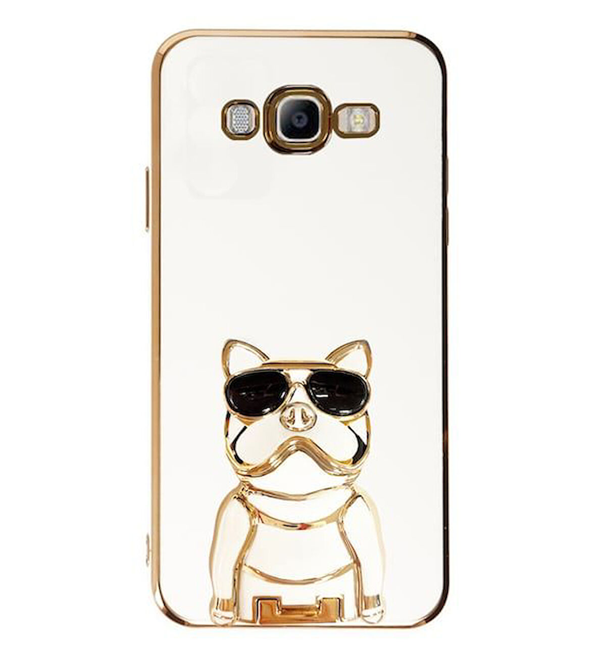 Smcase Samsung Galaxy J7 2015 Kılıf Standlı Kamera Korumalı Bulldog Silikon