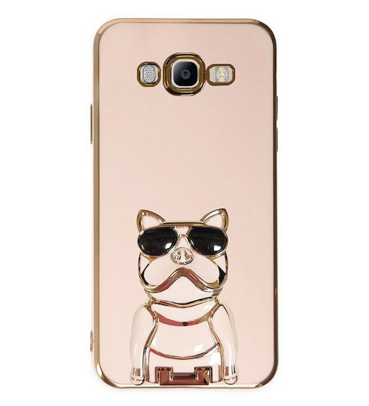 Smcase Samsung Galaxy J7 2015 Kılıf Standlı Kamera Korumalı Bulldog Silikon