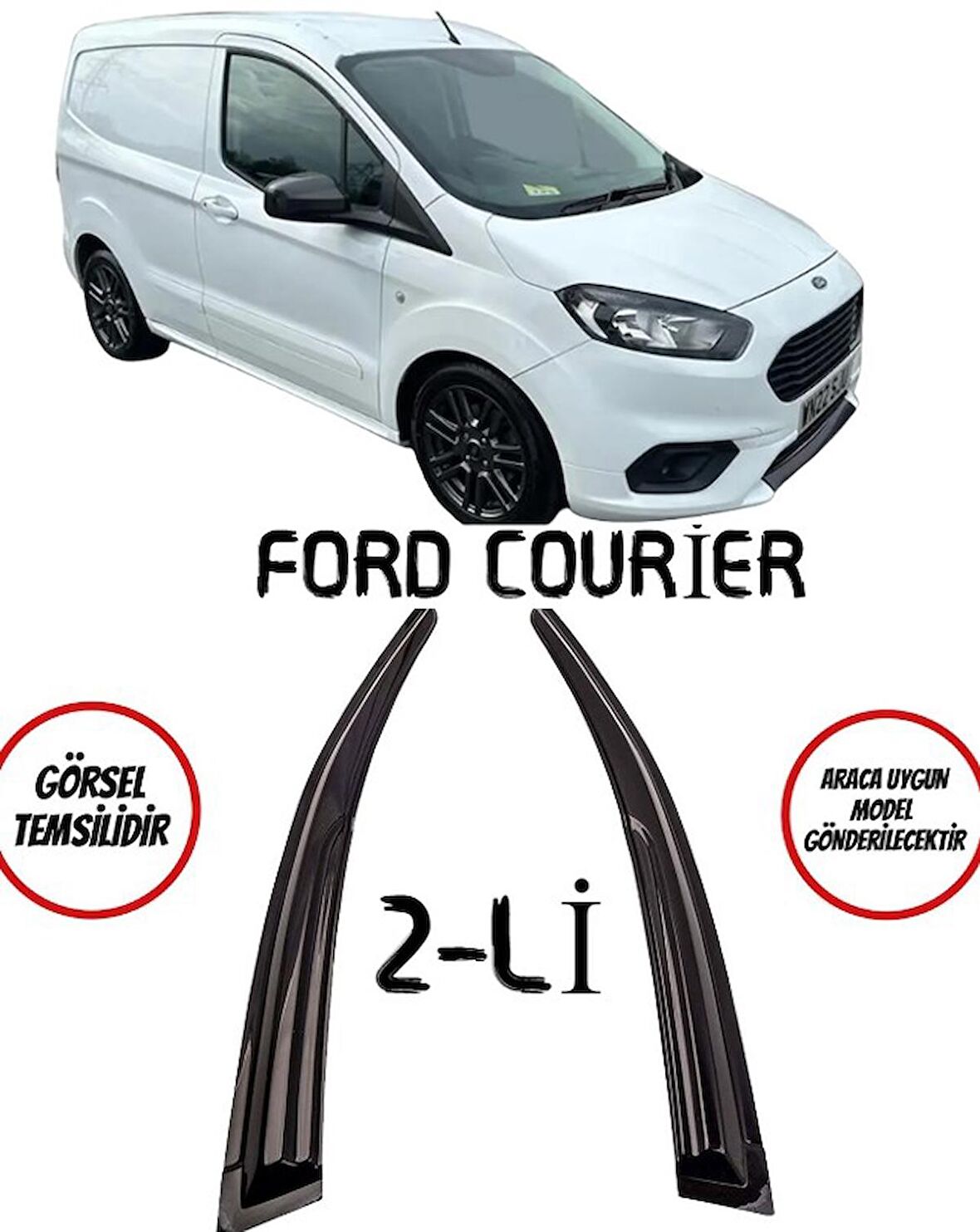 Ford Courier 2'lİ Cam Rüzgarlığı