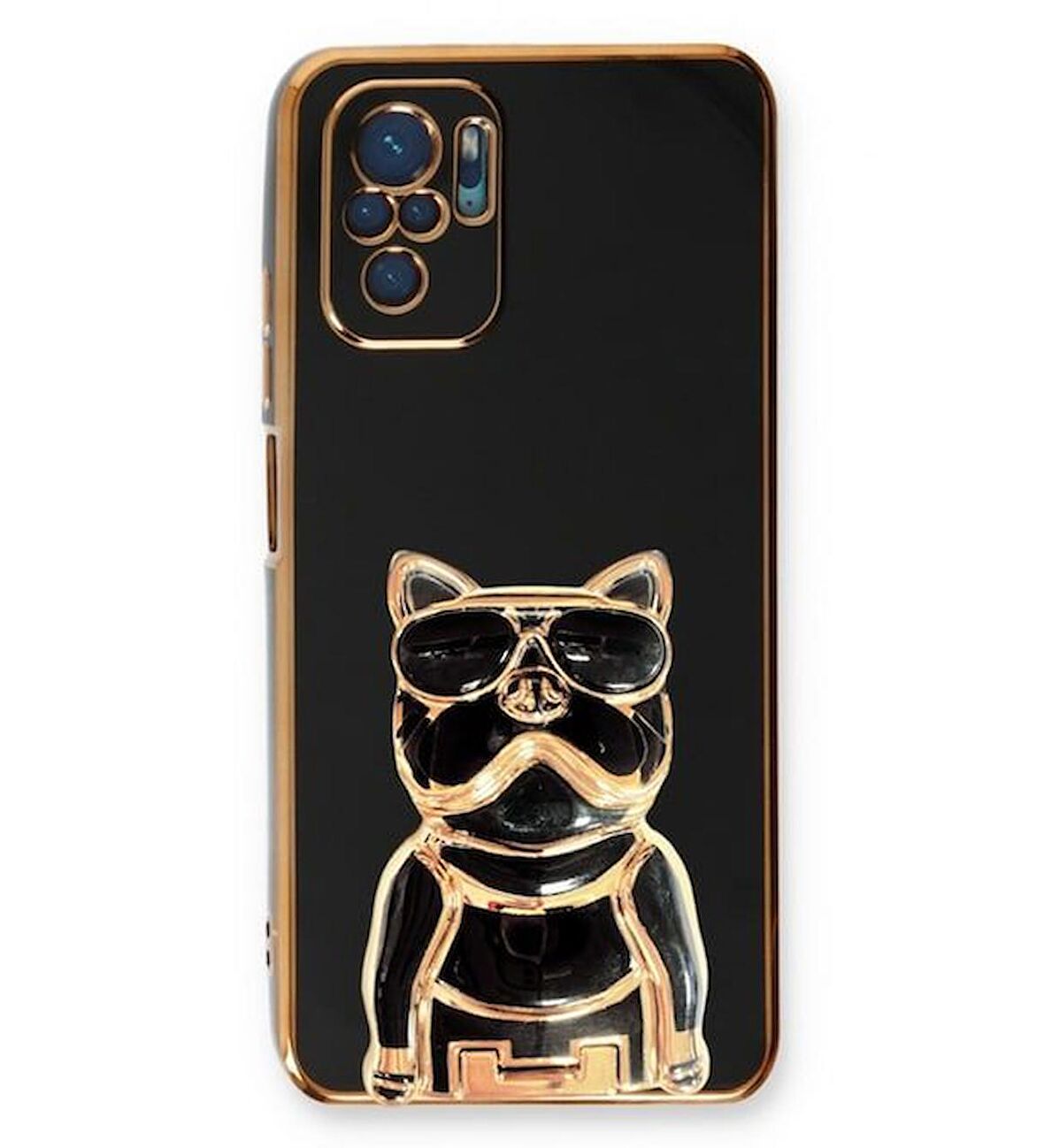 Smcase Xiaomi Redmi Note 10 Kılıf Standlı Kamera Korumalı Bulldog Silikon