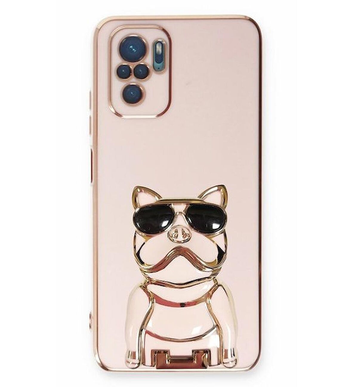 Smcase Xiaomi Redmi Note 10 Kılıf Standlı Kamera Korumalı Bulldog Silikon