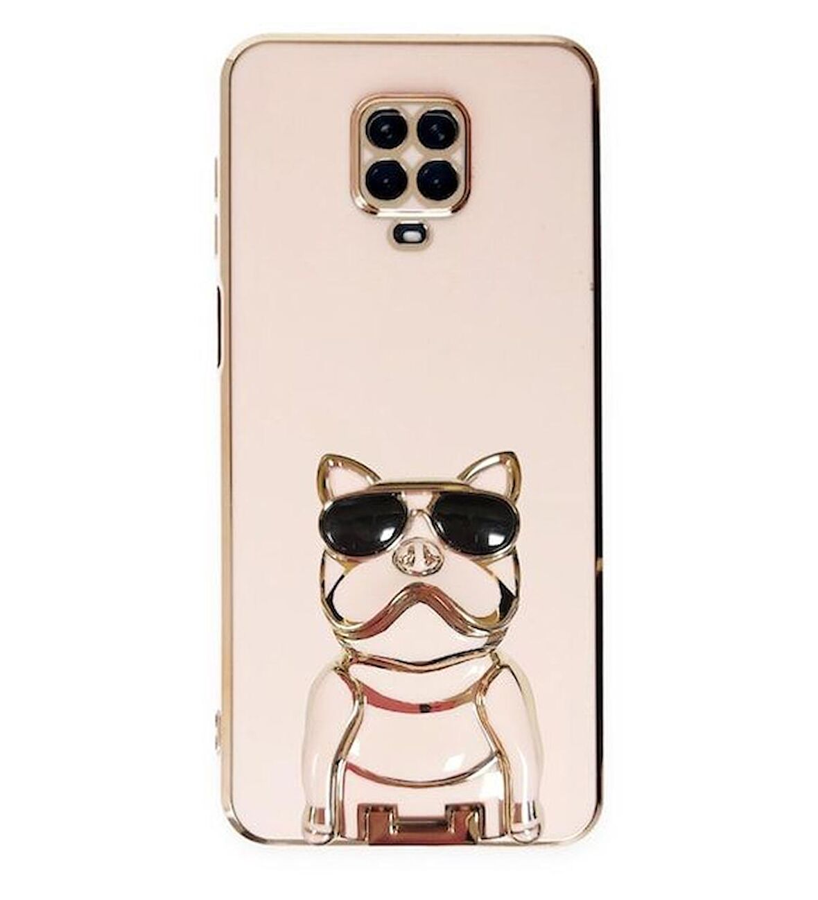 Smcase Xiaomi Redmi Note 9 Pro Kılıf Standlı Kamera Korumalı Bulldog Silikon