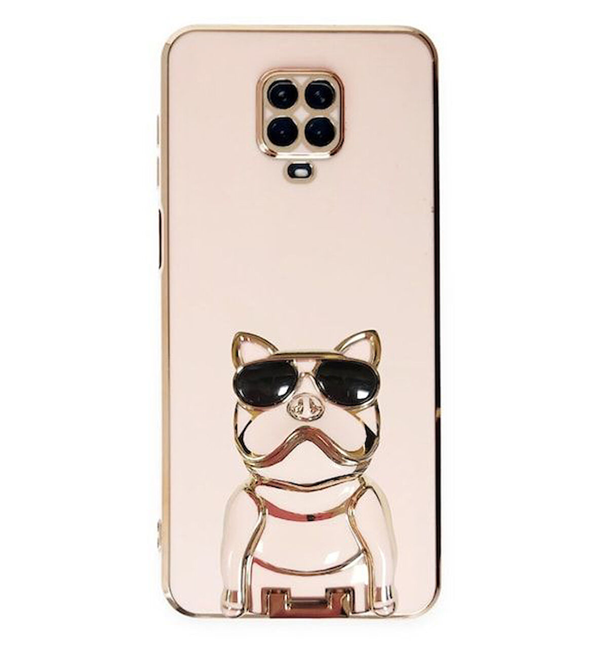 Smcase Xiaomi Redmi Note 9S Kılıf Standlı Kamera Korumalı Bulldog Silikon