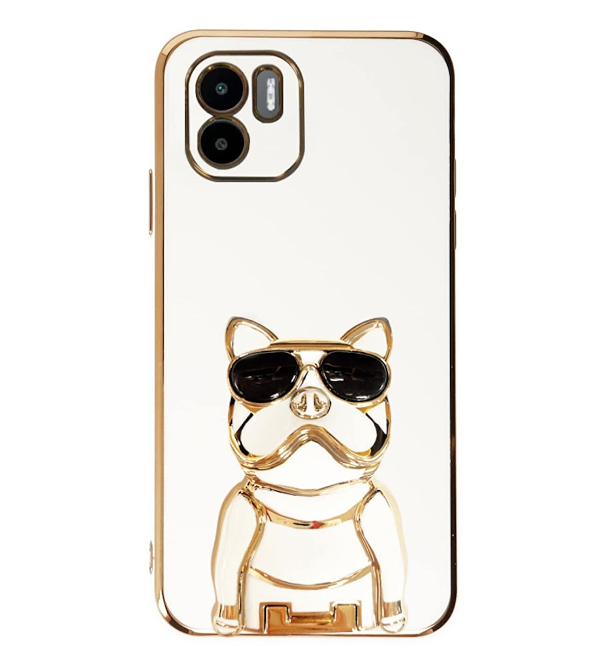 Smcase Xiaomi Redmi A1 Kılıf Standlı Kamera Korumalı Bulldog Silikon