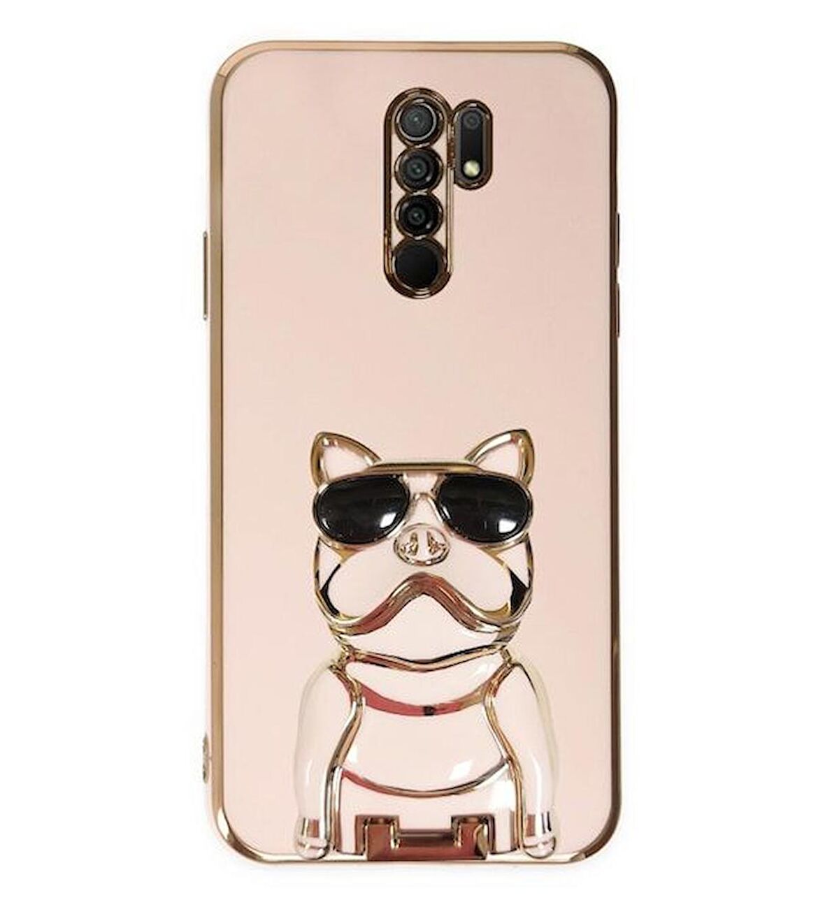 Smcase Xiaomi Redmi 9 Kılıf Standlı Kamera Korumalı Bulldog Silikon