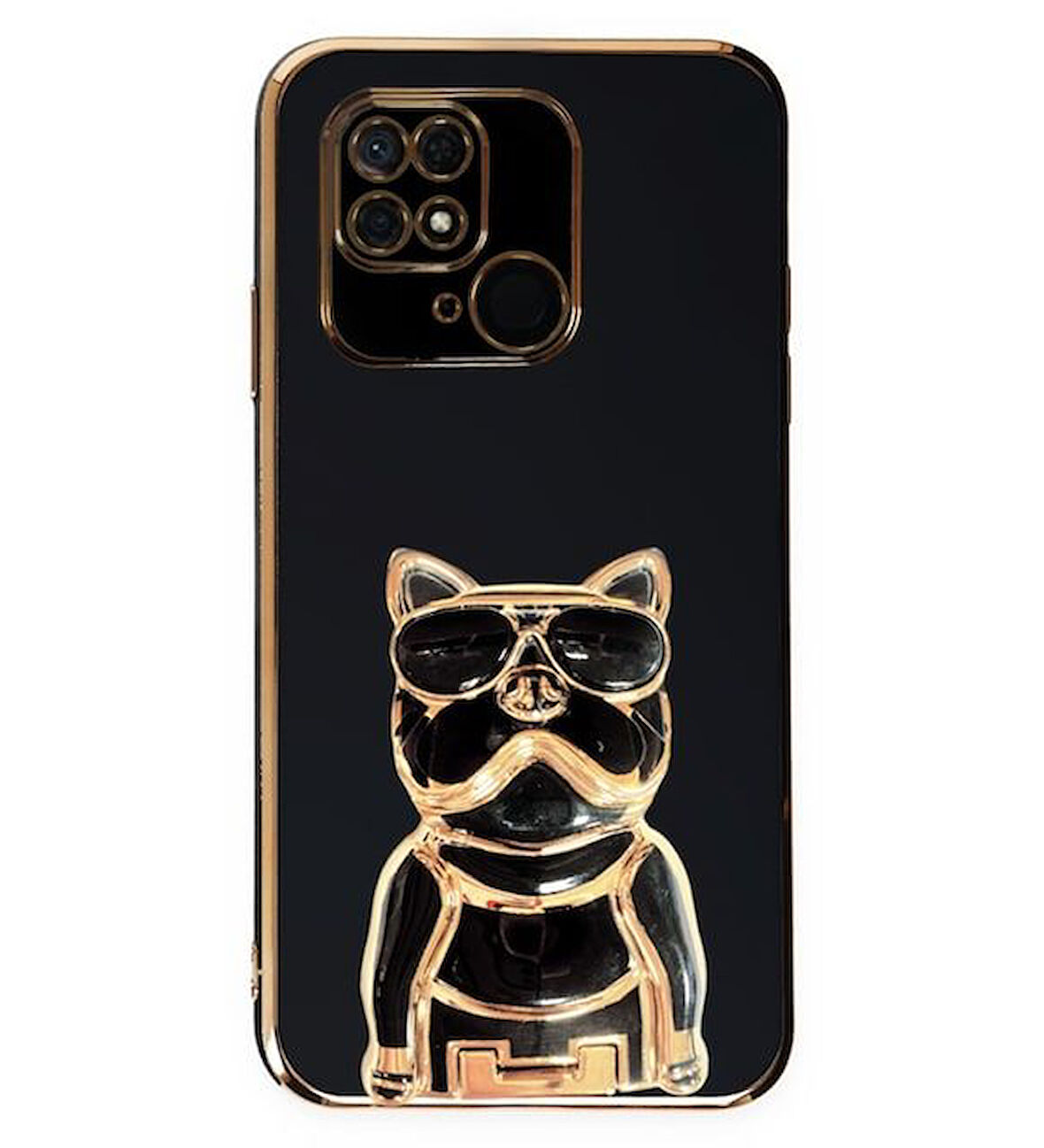 Smcase Xiaomi Poco C40 Kılıf Standlı Kamera Korumalı Bulldog Silikon