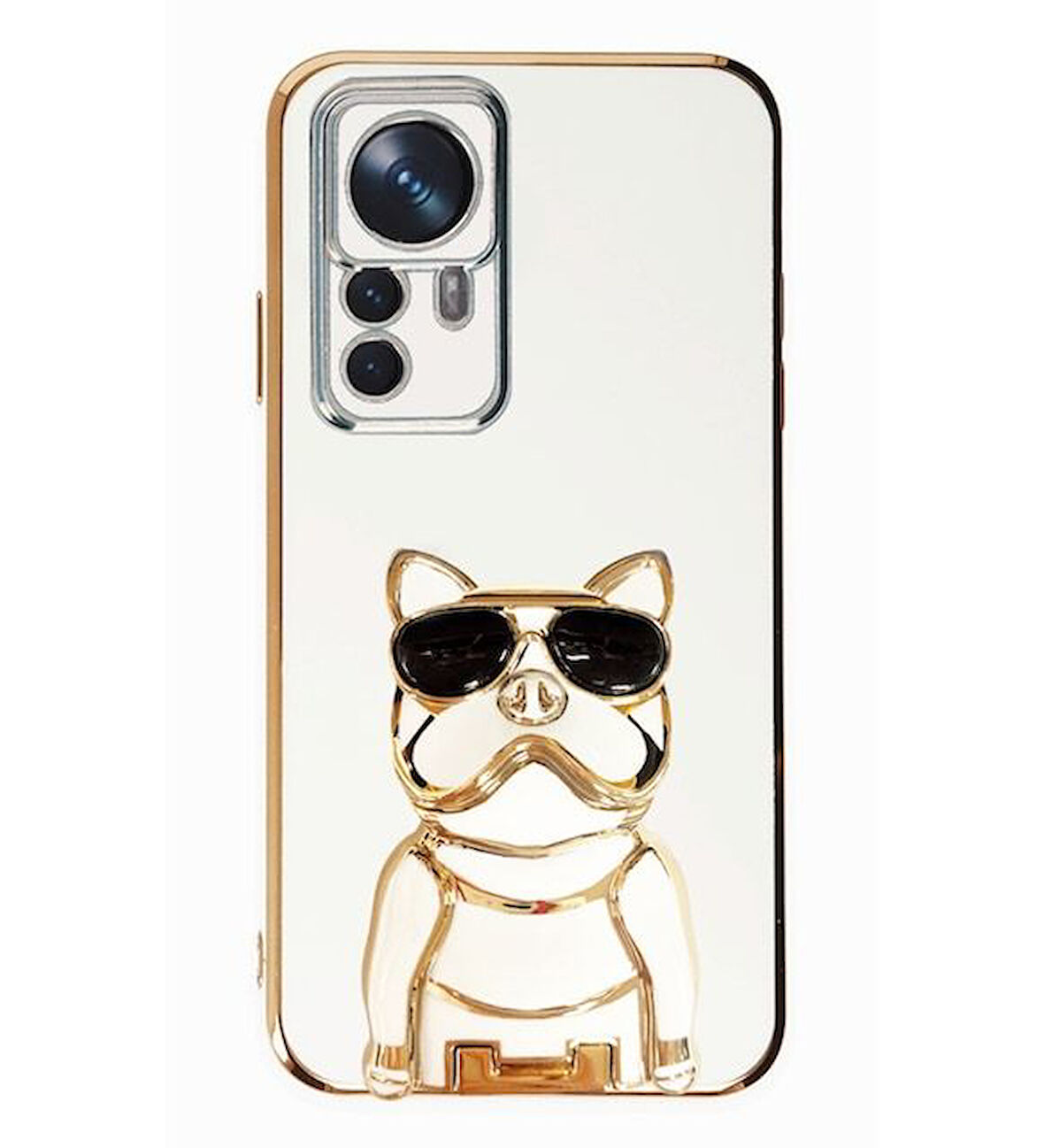 Smcase Xiaomi 12T Kılıf Standlı Kamera Korumalı Bulldog Silikon