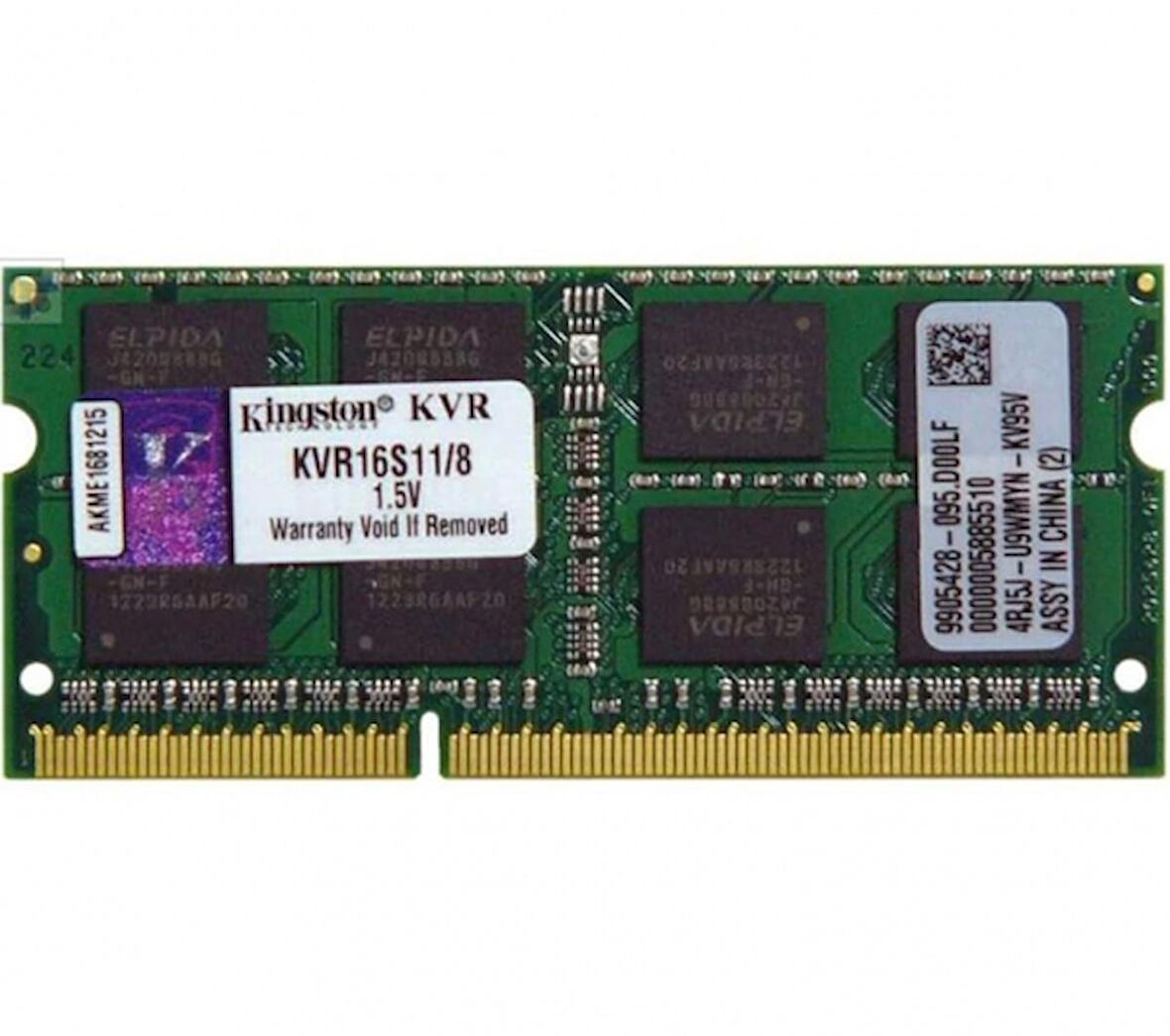 Kingston KVR16S11/8 8GB DDR3 1600MHz Notebook Ram