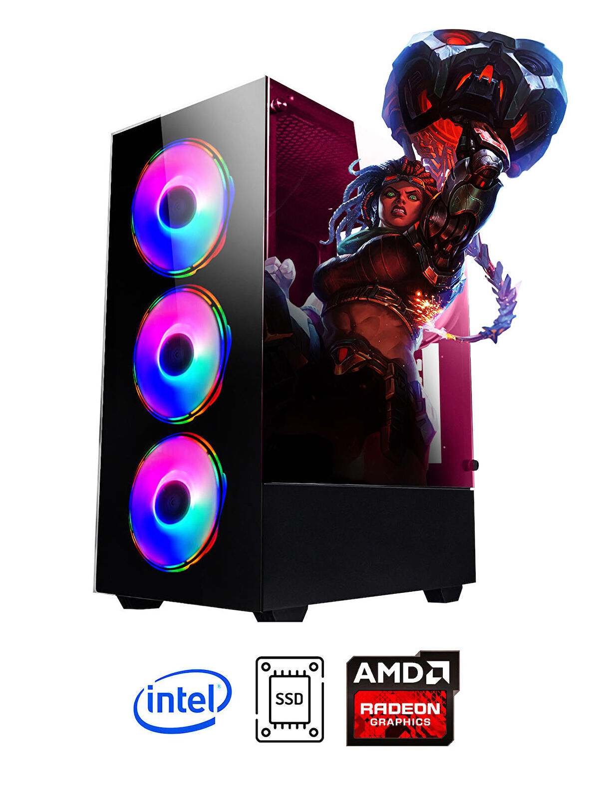 Ramtech Full Force DG380 Intel i5 4570 16 GB DDR3 RAM 512 GB SSD AMD Radeon RX 560 FreeDos Masaüstü Bilgisayar 