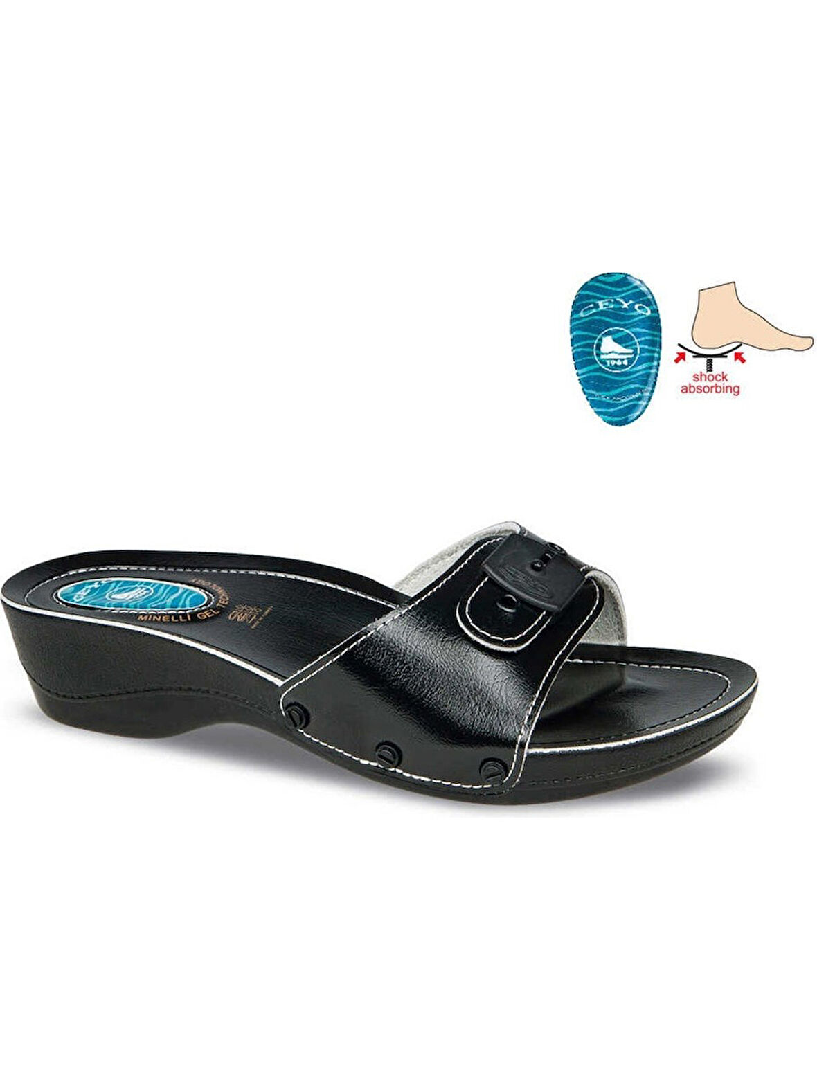 Ceyo Minelli Topuklu 2  Kadın Anatomic Rahat Terlik