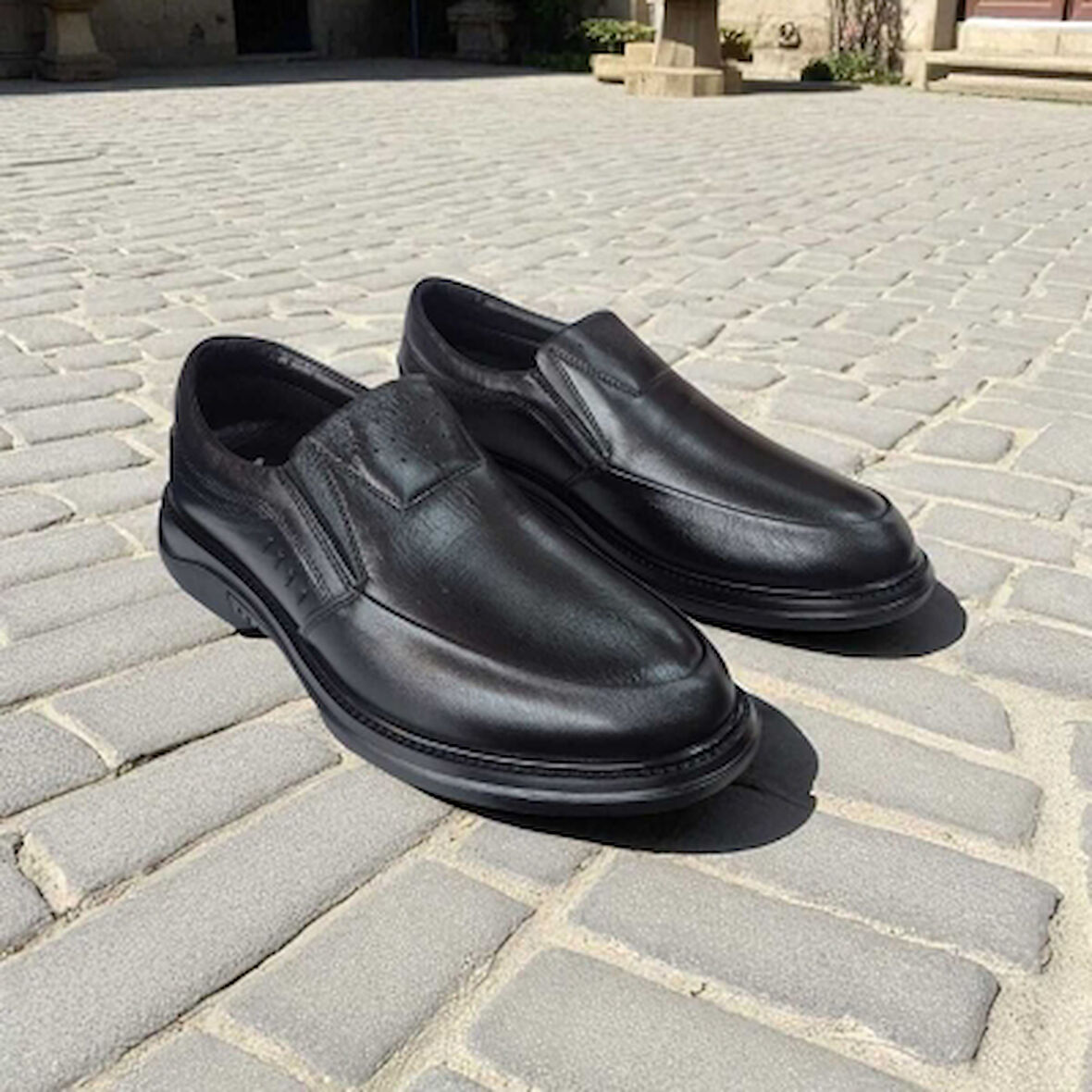 Pepita 1143 Doğal Deri Anatomic Rahat Kaymaz Taban Erkek Ayakkabı