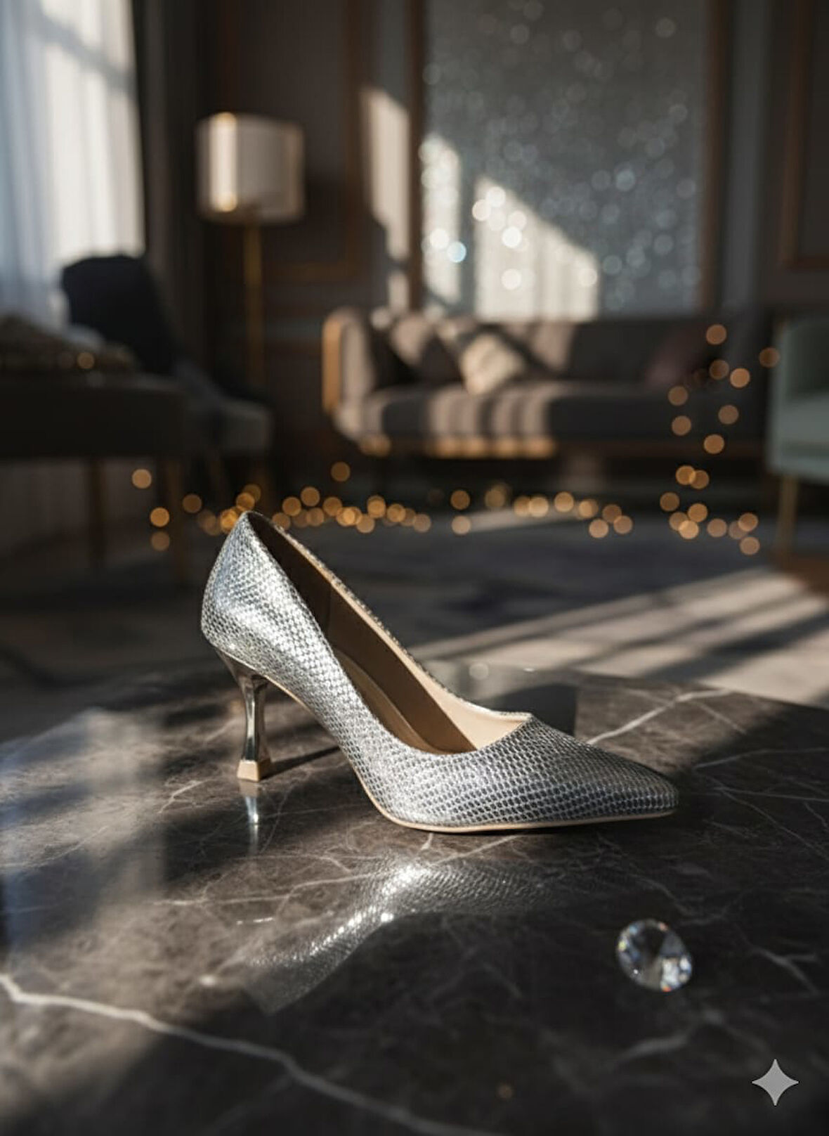 Trendyshose 6750 Rahat Kalıp Orta Topuk Kadın Ayakkabı