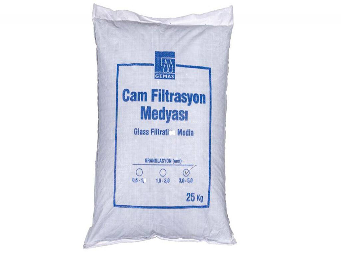 Gemaş Havuz Filtre Cam Filtrasyon Medyası (0,6-1 mm) İnce 25 KG-ToptancıyızBiz