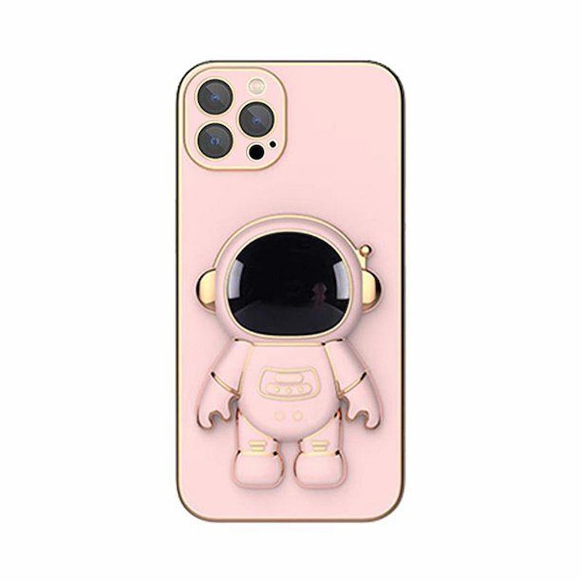 Smcase Apple iPhone 14 Pro Kılıf Standlı Kamera Korumalı Astronot Silikon