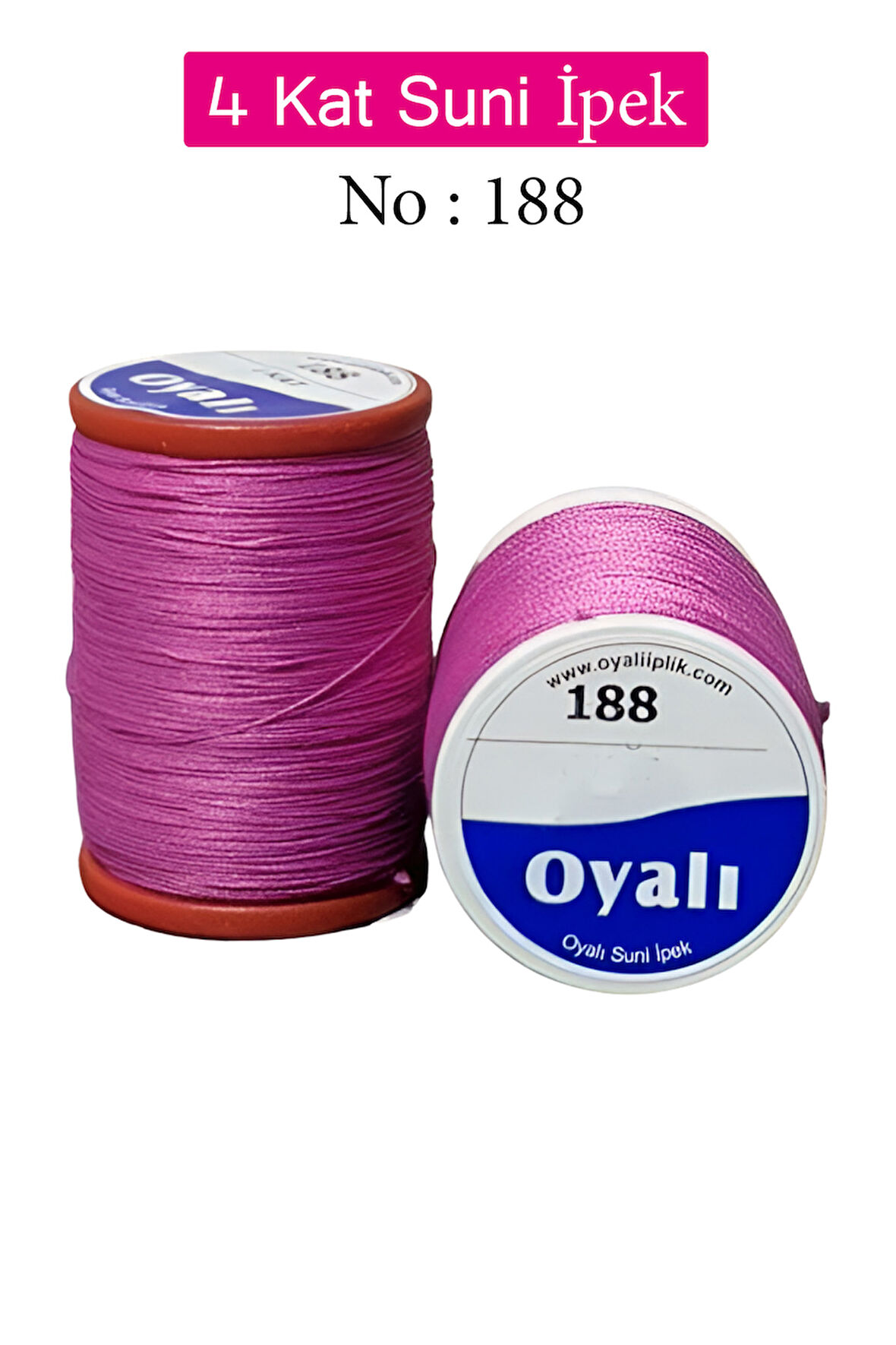 Oyalı 4 Kat Suni İpek İplik İğne Oyası Boncuk İpi Tığ Oyası No:188