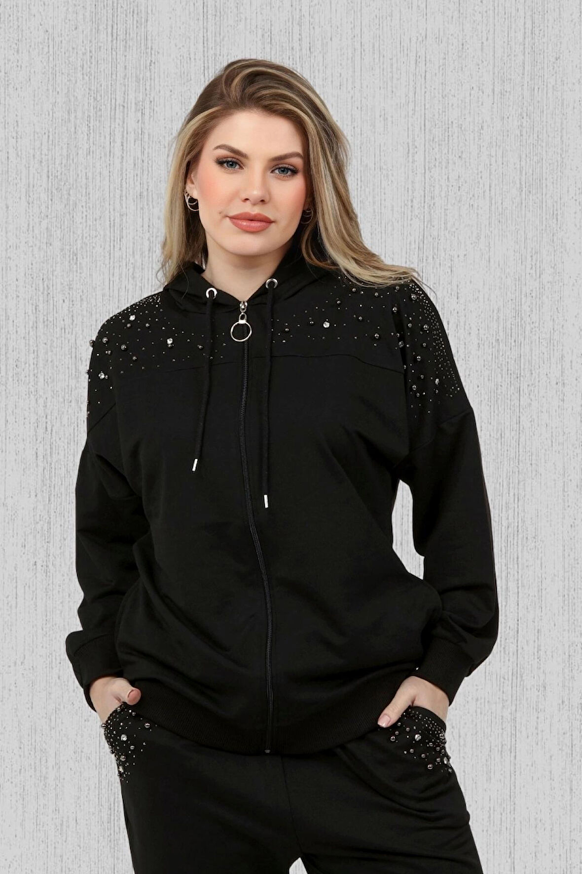 Taş Baskılı İncili Eşofman Takım