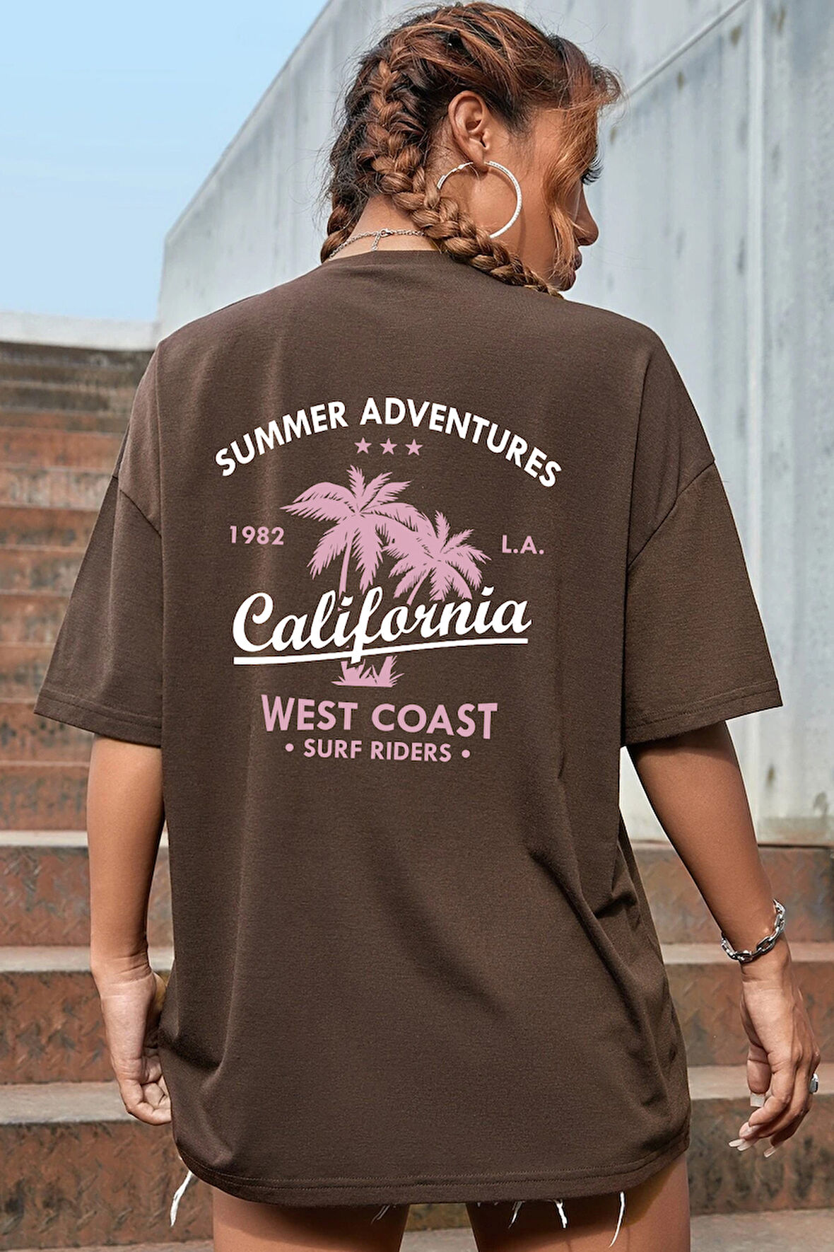 Uyguntarz Unisex California Baskılı T-shirt