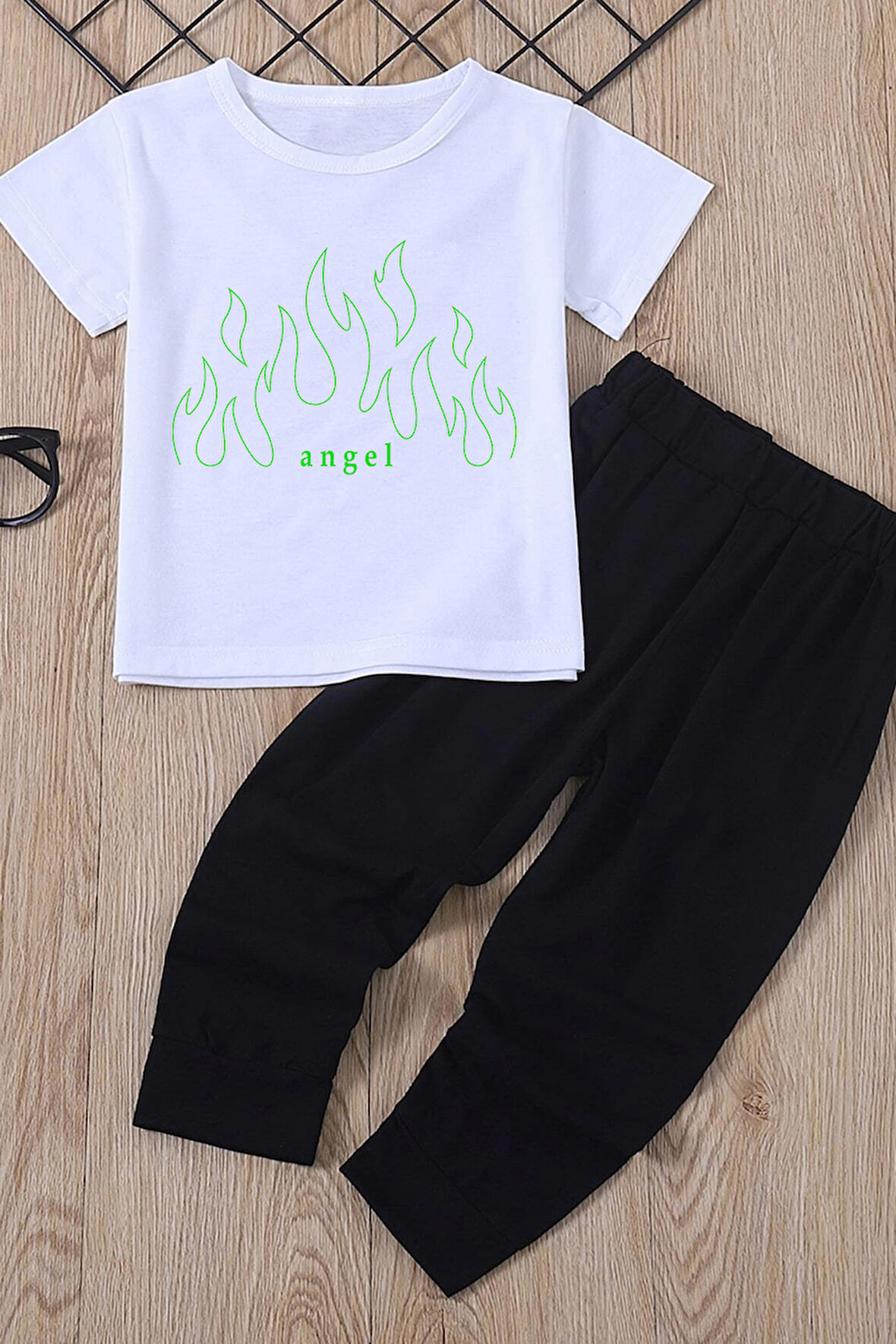 Uyguntarz Çocuk White Angel Alt - Üst Eşofman Takımı