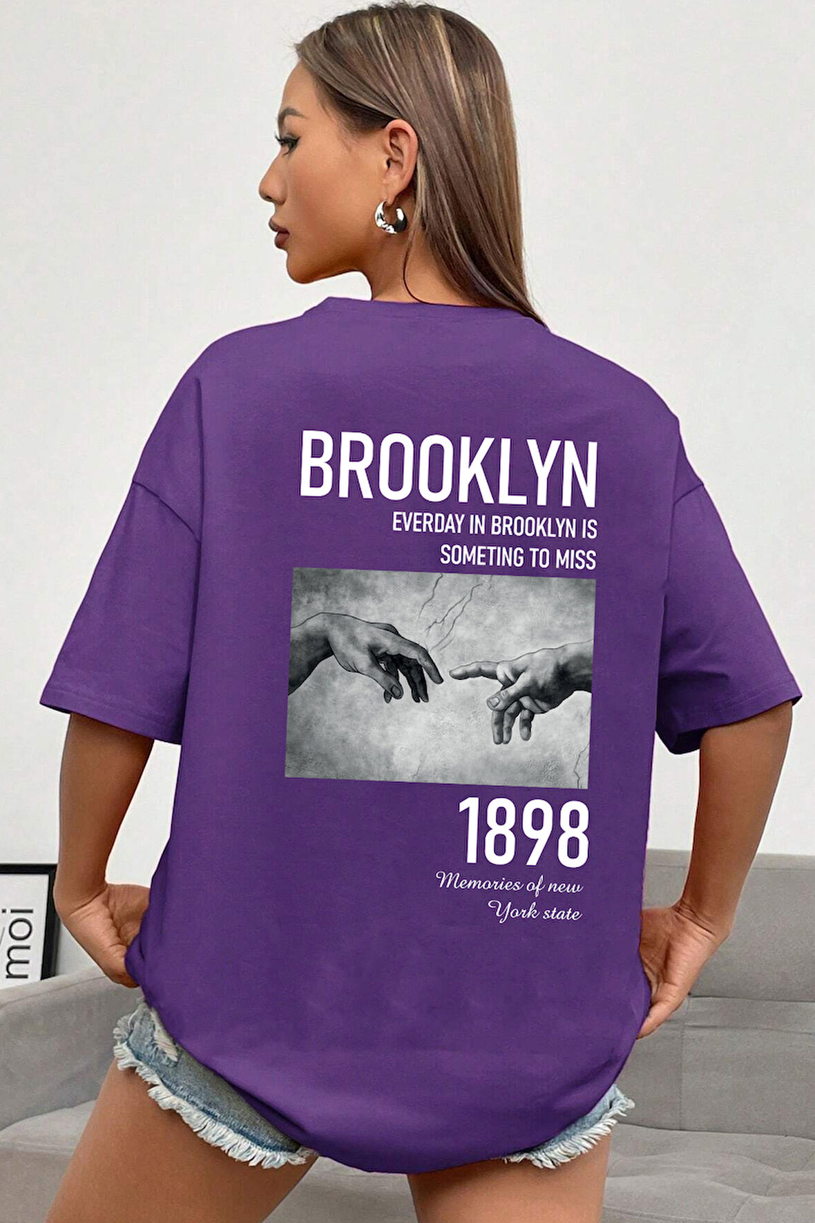 Uyguntarz Unisex 1898 Brooklyn Baskılı T-shirt