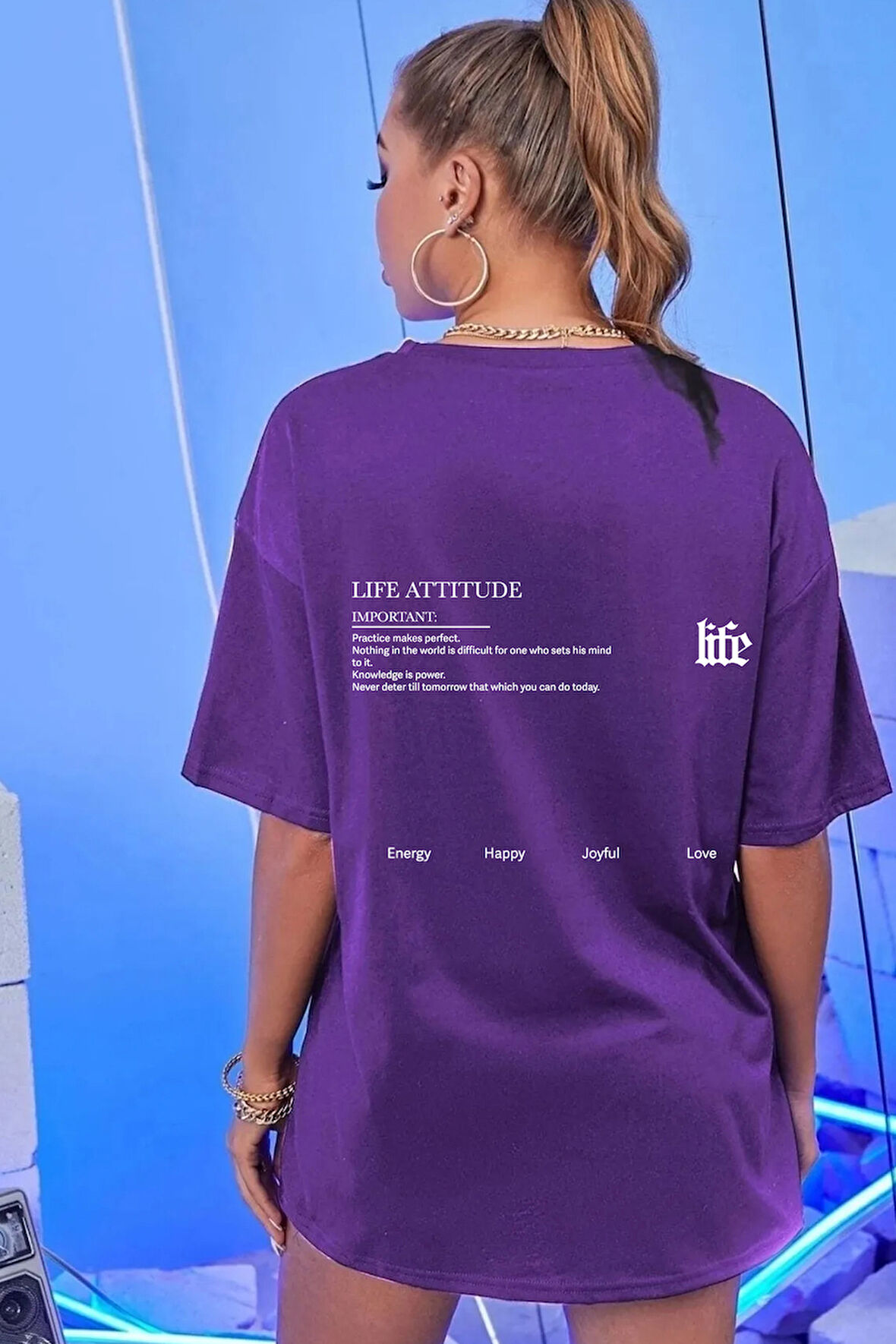 Uyguntarz Unisex Life Baskılı T-shirt