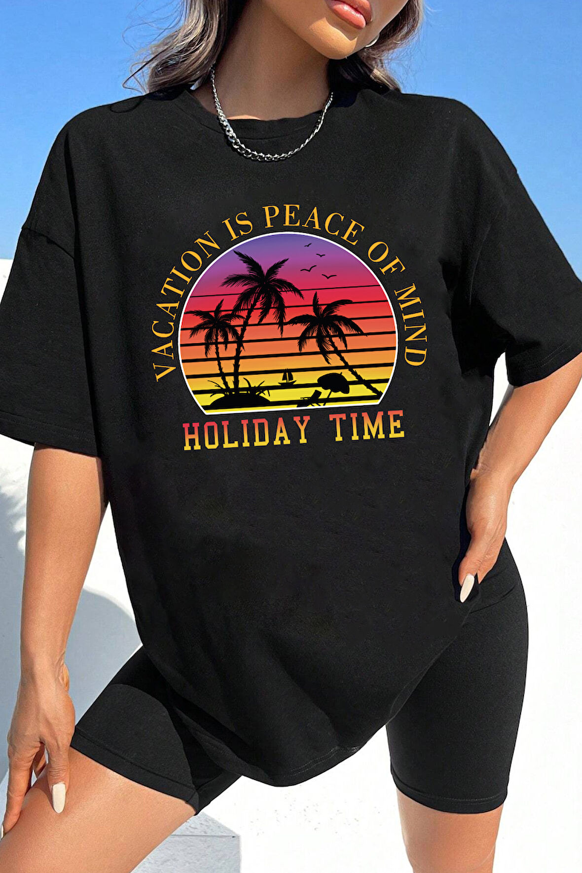 Uyguntarz Unisex Holiday Time Tasarım Tshirt