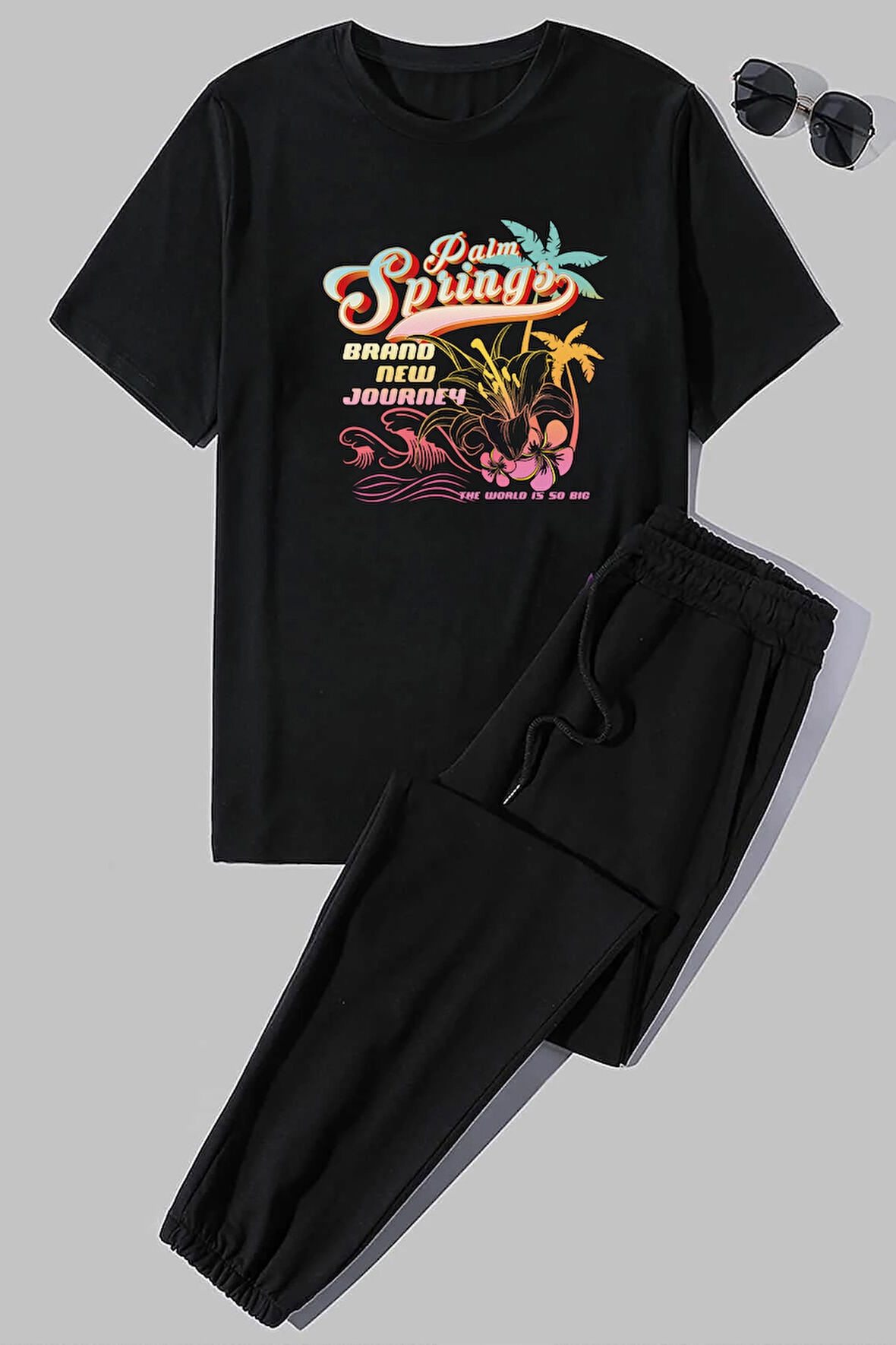 Uyguntarz Unisex Brand New Journey Baskılı 2'li Eşofman Takımı