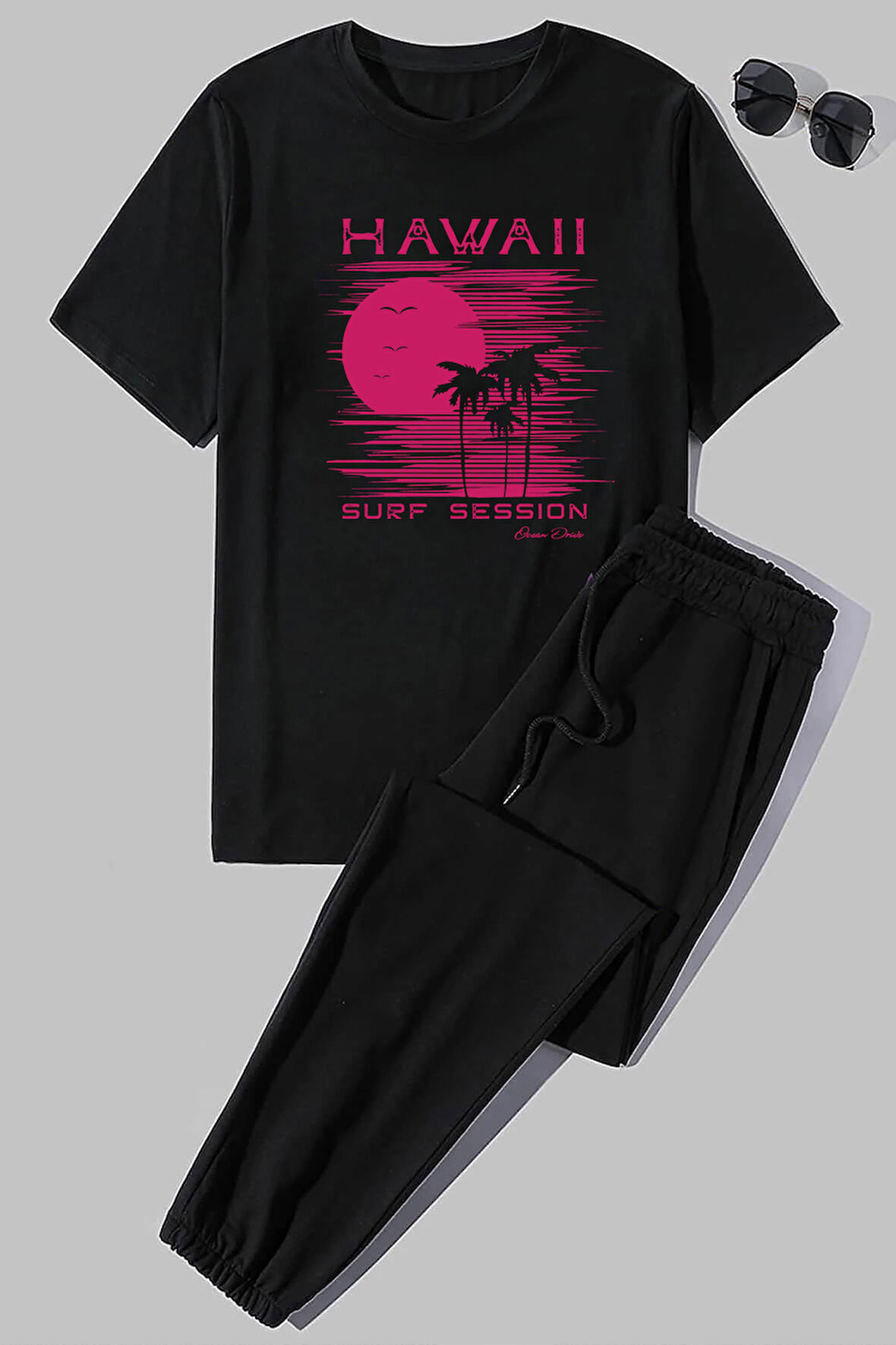 Uyguntarz Unisex Surf Session Baskılı 2'li Eşofman Takımı