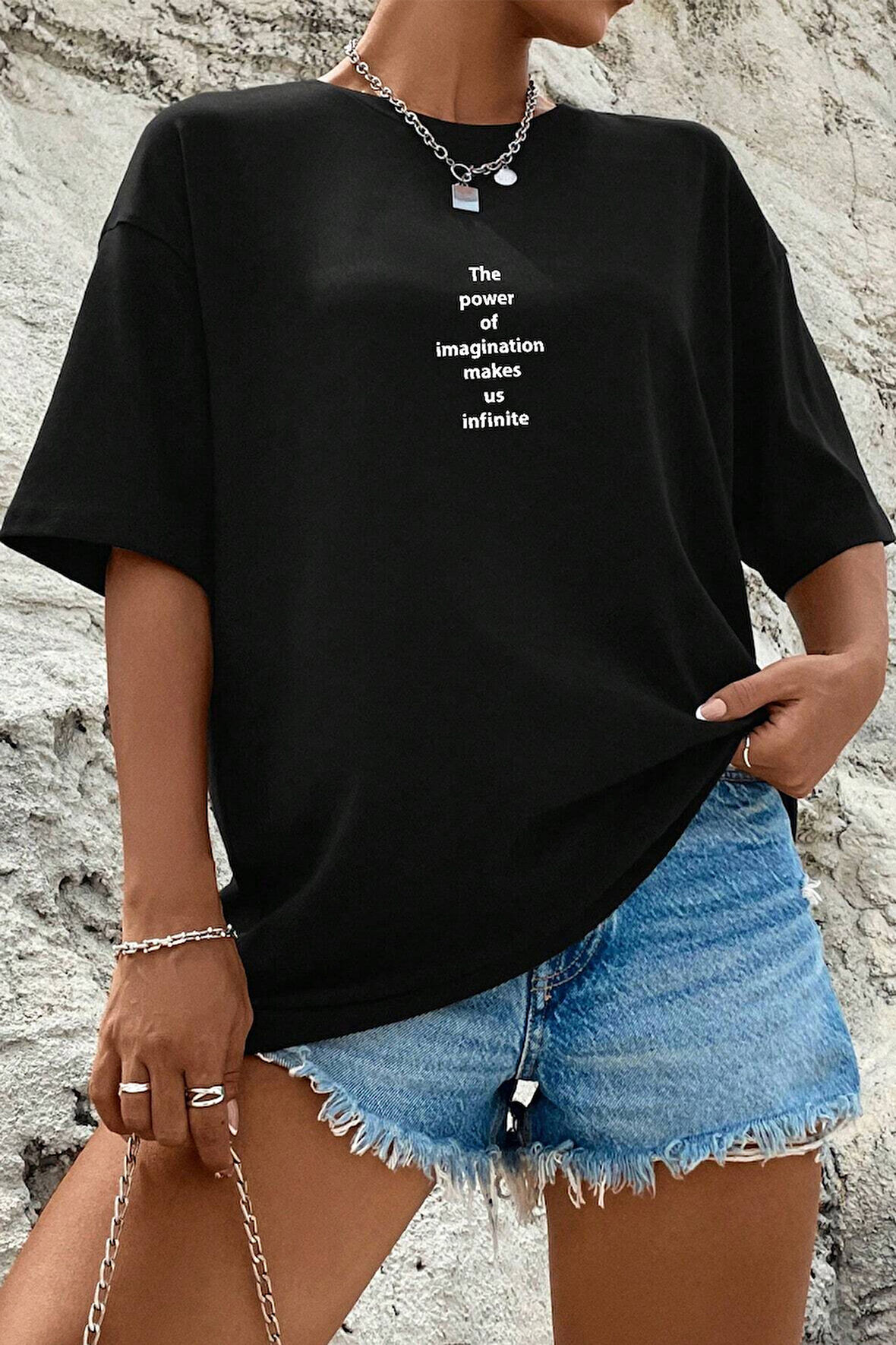 Uyguntarz Unisex The Power Of Baskılı Tasarım Tshirt