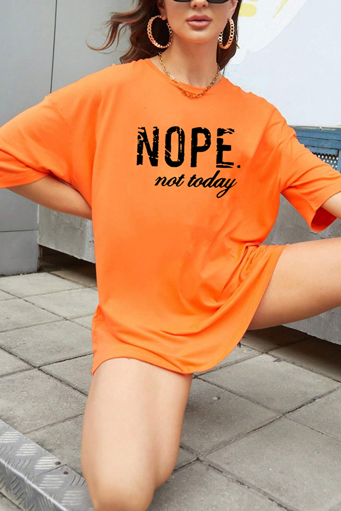 Uyguntarz Unisex Not Today Baskılı T-shirt