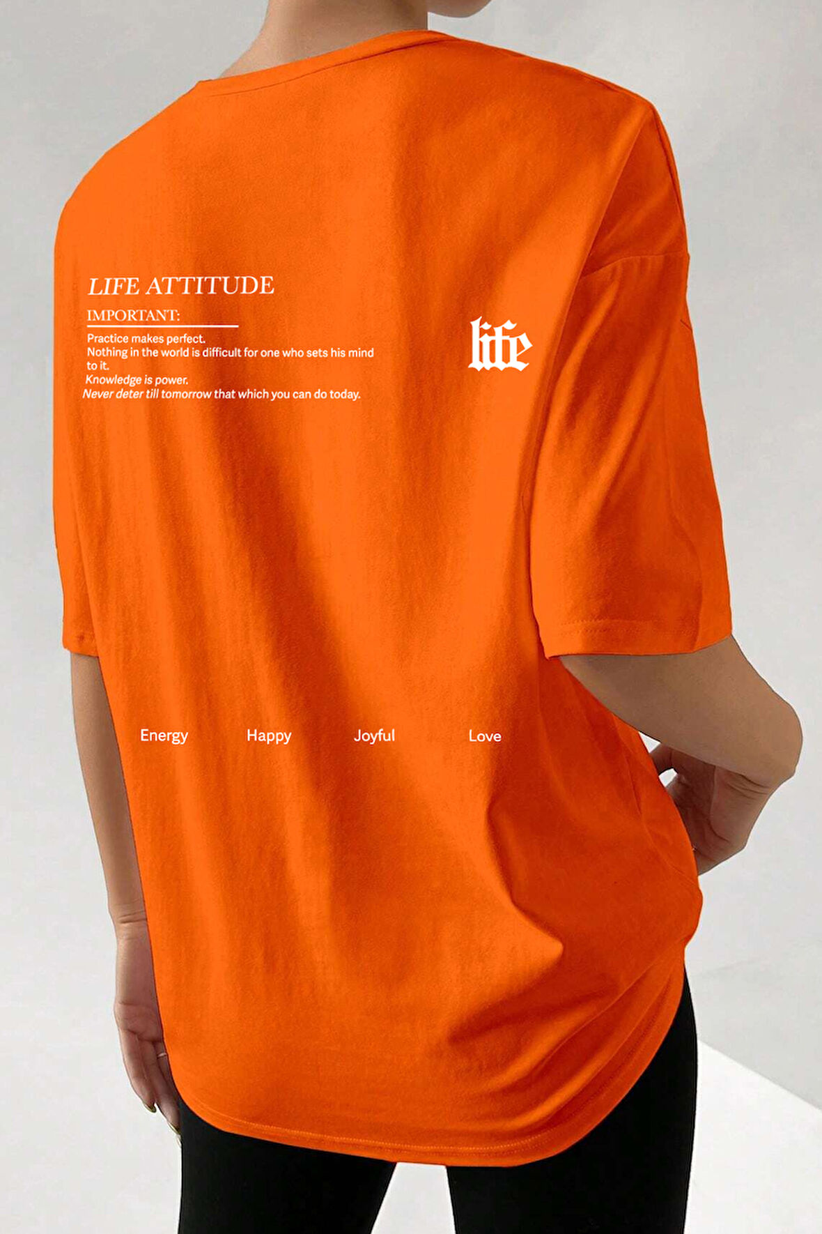 Uyguntarz Unisex Life Baskılı T-shirt