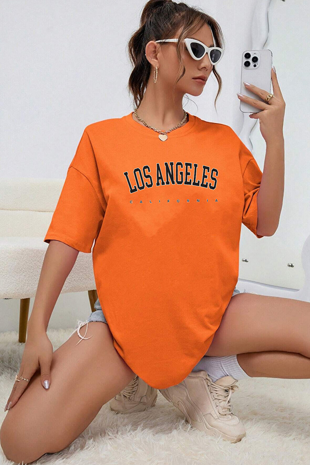 Uyguntarz Unisex Los Angles Tasarım Tshirt