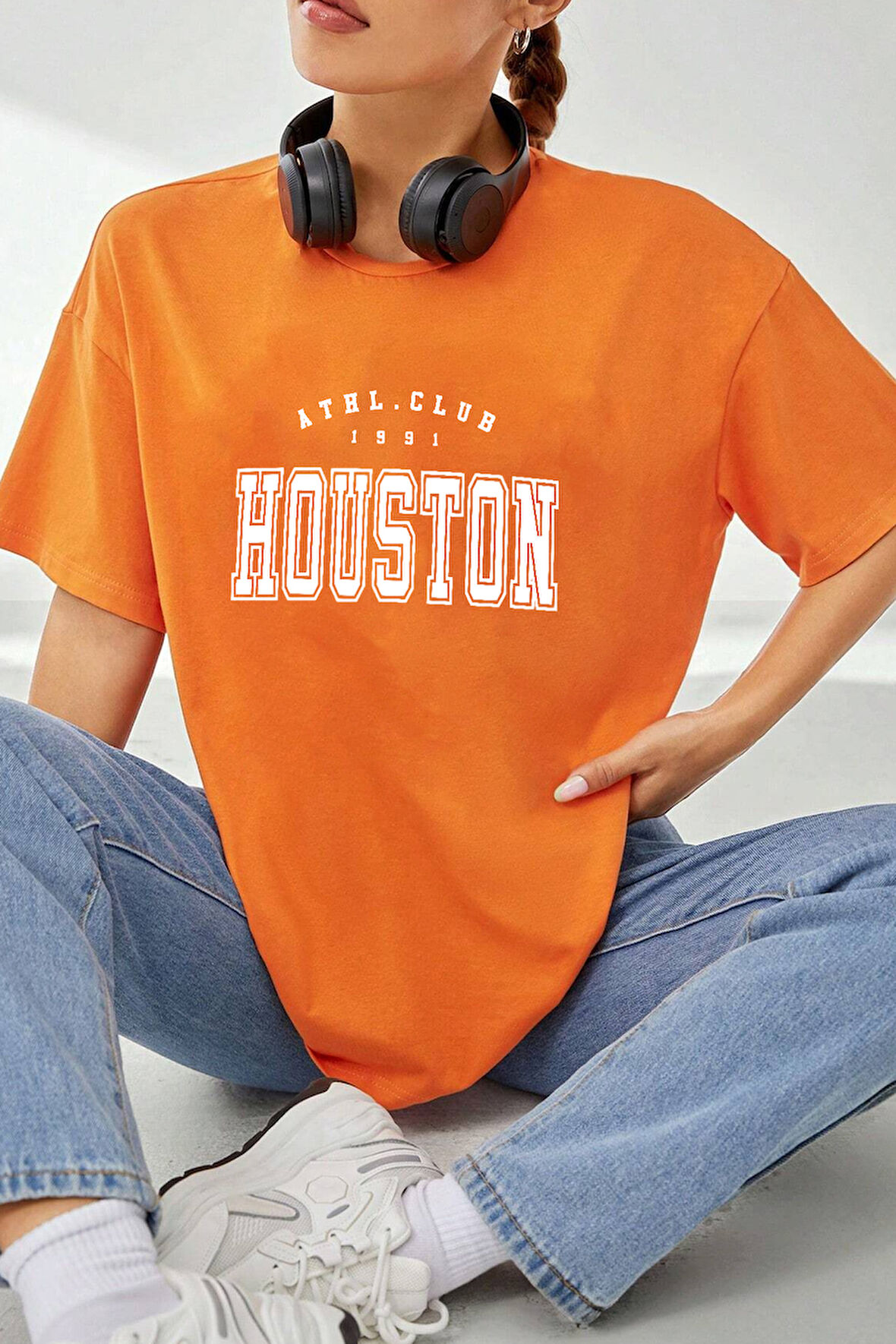 Uyguntarz Unisex Houston Baskılı T-shirt
