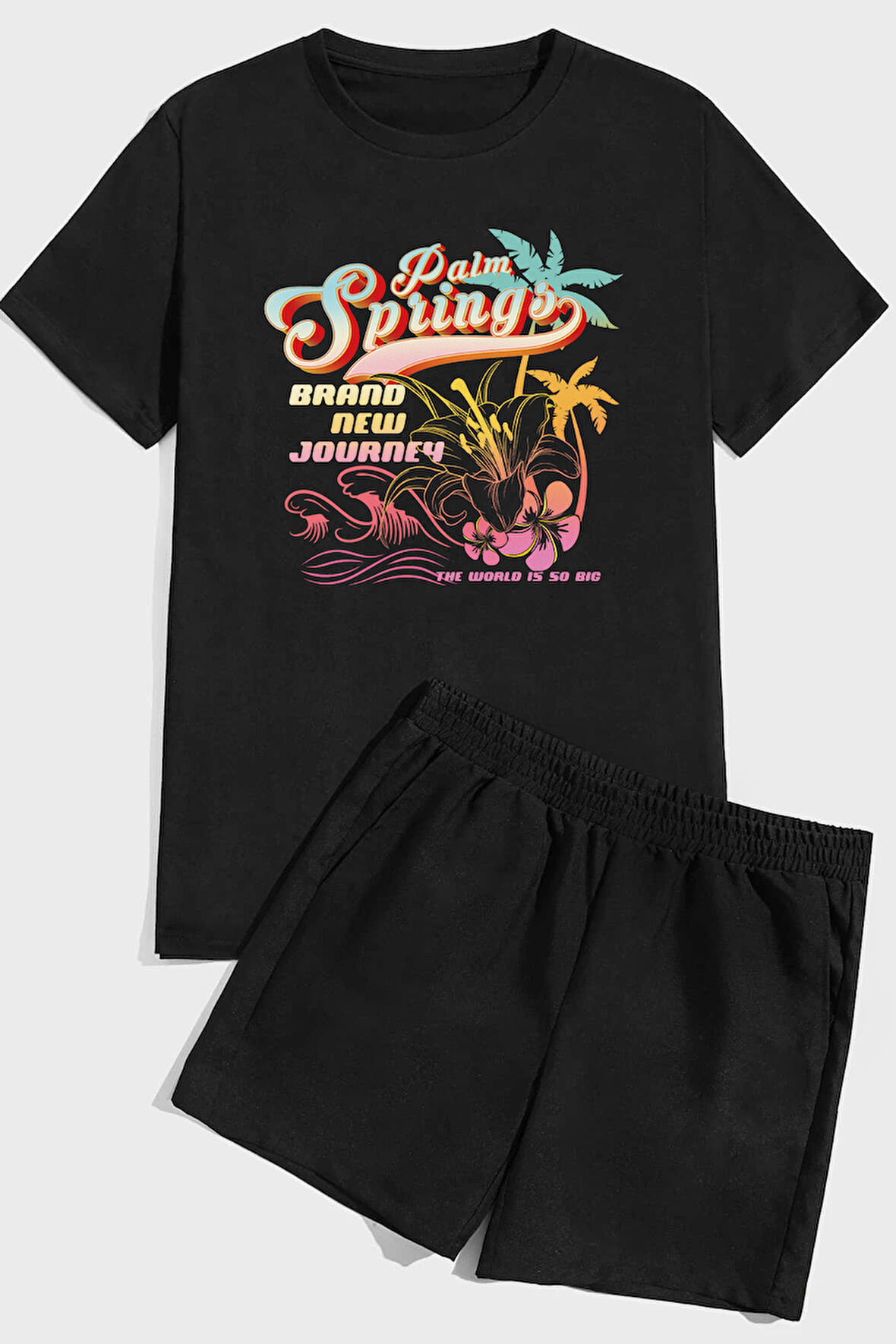 Uyguntarz Brand New Journey  Baskı Şort Takım