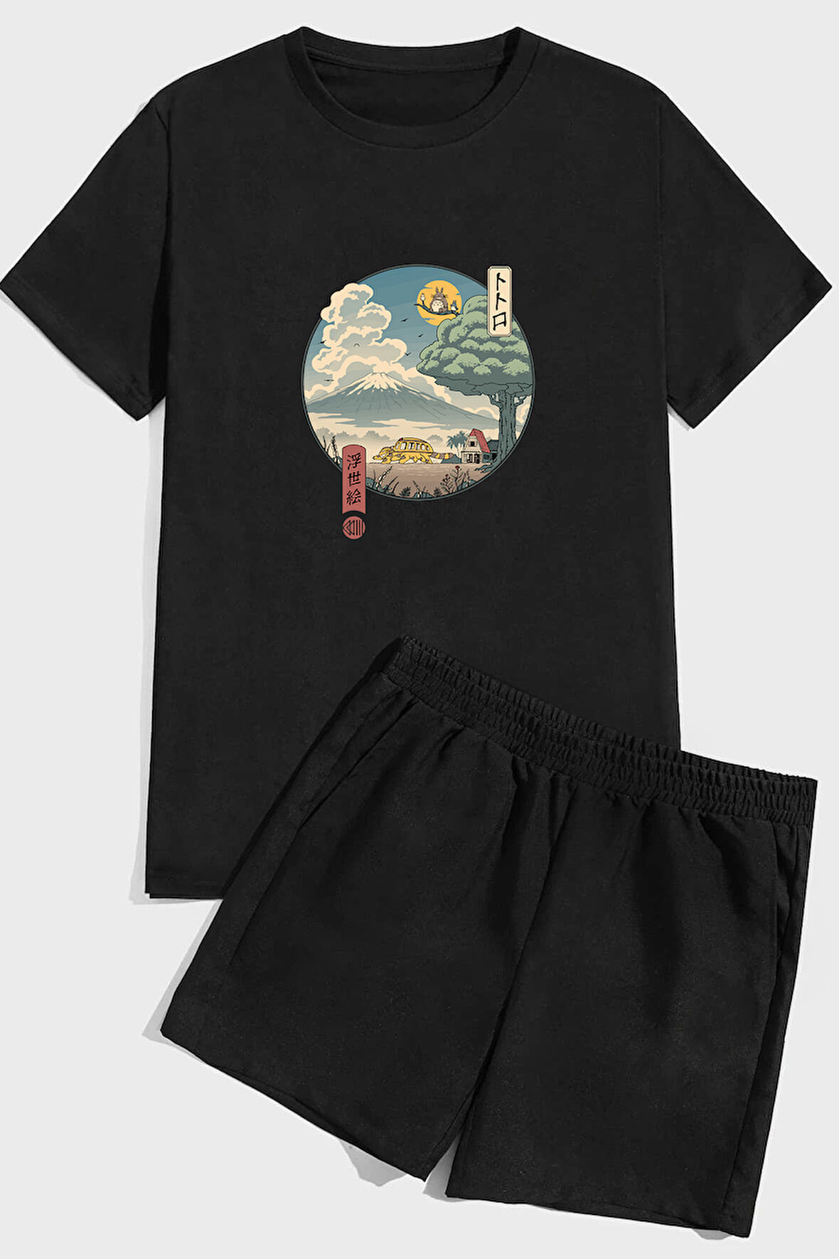 Uyguntarz Neighbor's Ukiyo e  Baskı Şort Takım