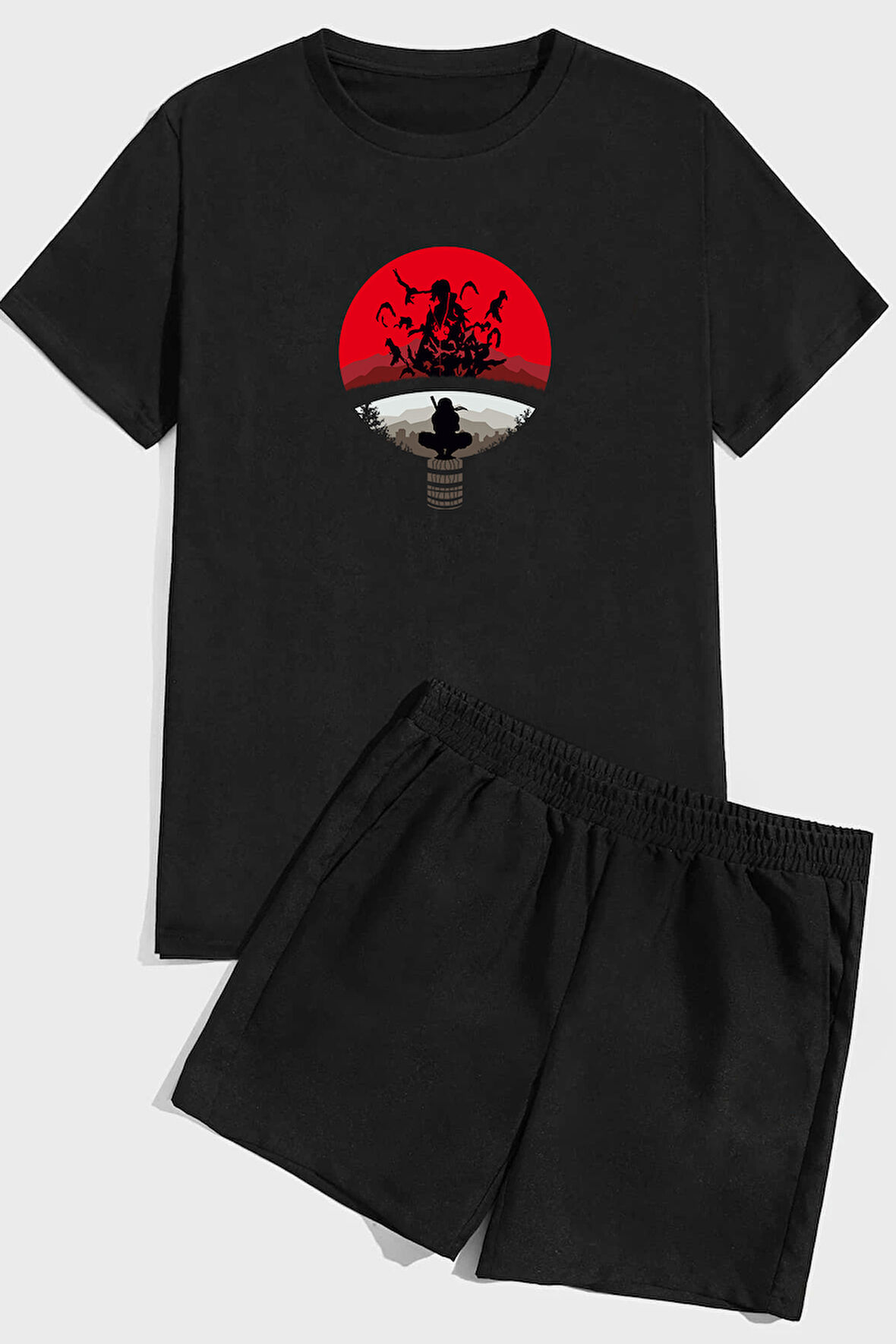 Uyguntarz Itachi Uchiha  Baskı Şort Takım