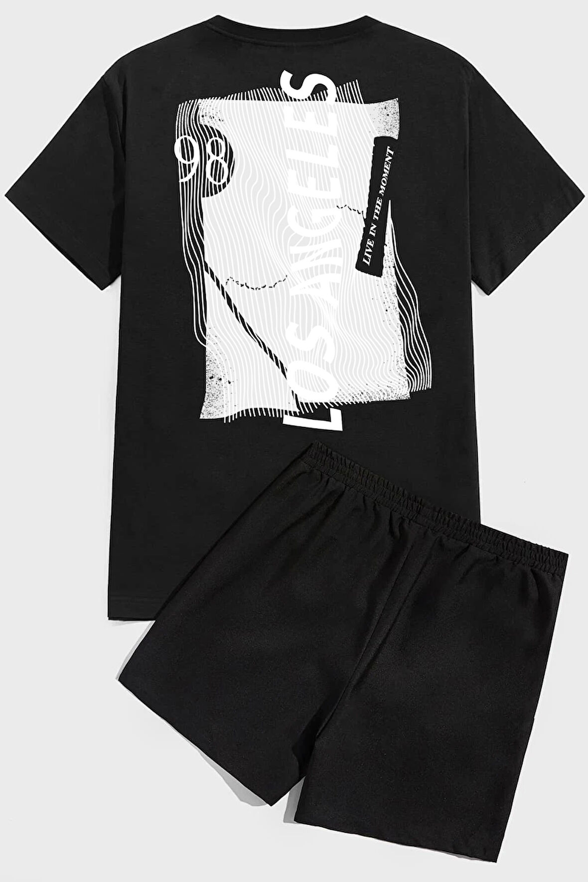 Uyguntarz Live in The Moment Baskı Şort Takım