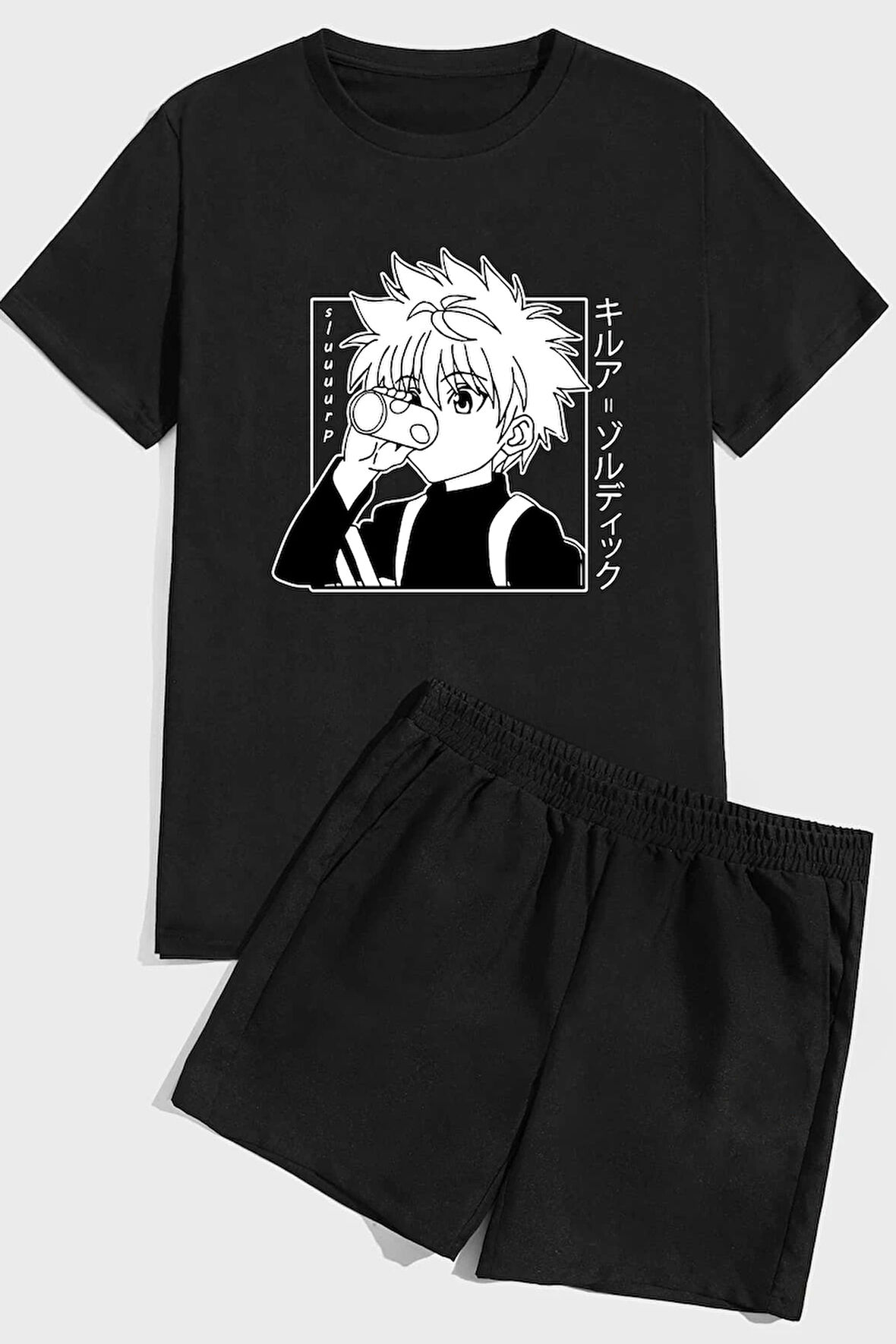 Uyguntarz Killua Zoldyck Baskı Şort Takım