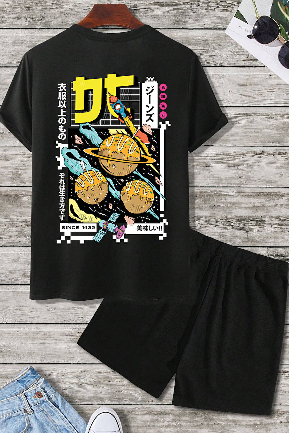 Uyguntarz Tokoyaki  Baskı Şort Takım
