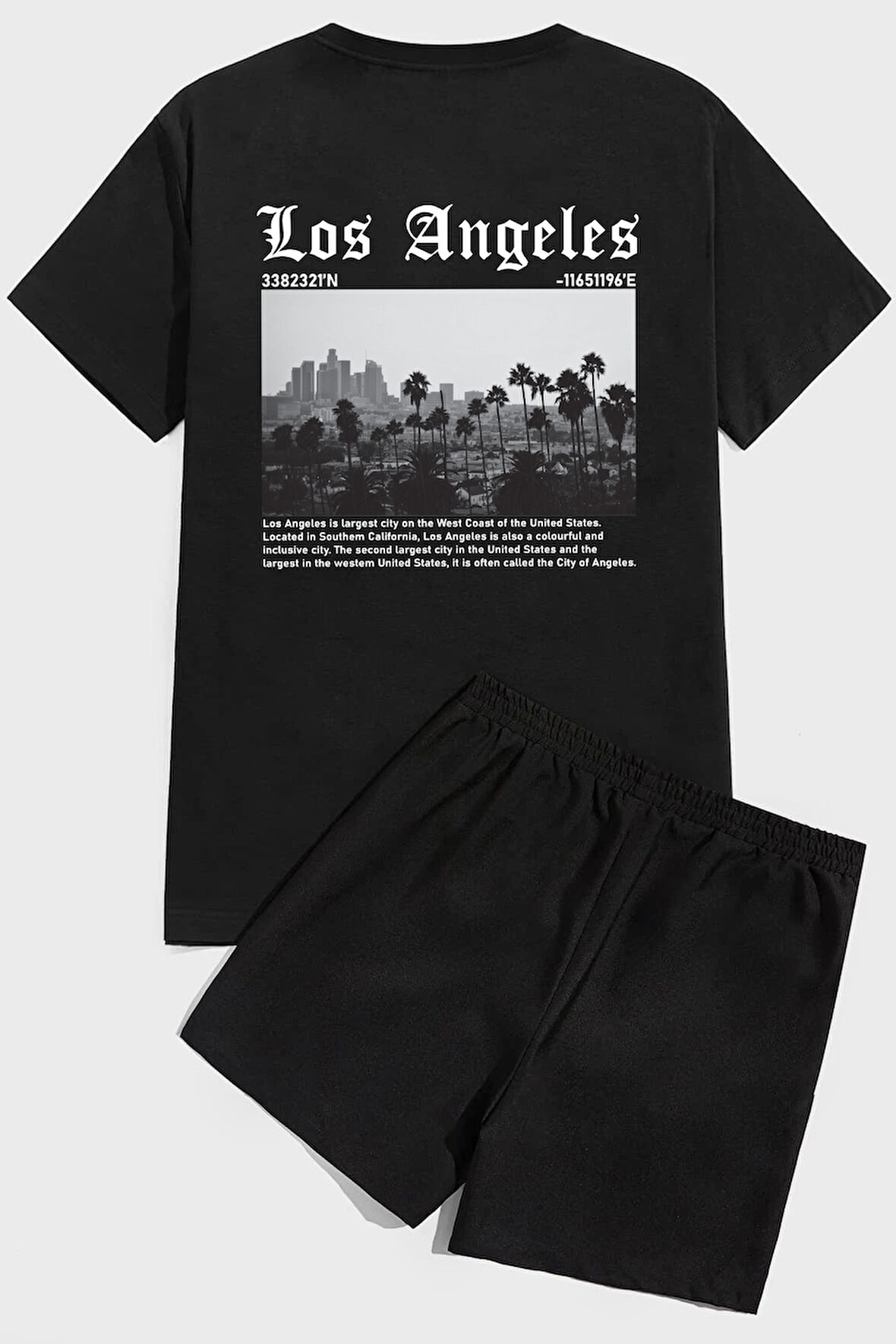 Uyguntarz Los Angles Baskı Şort Takım